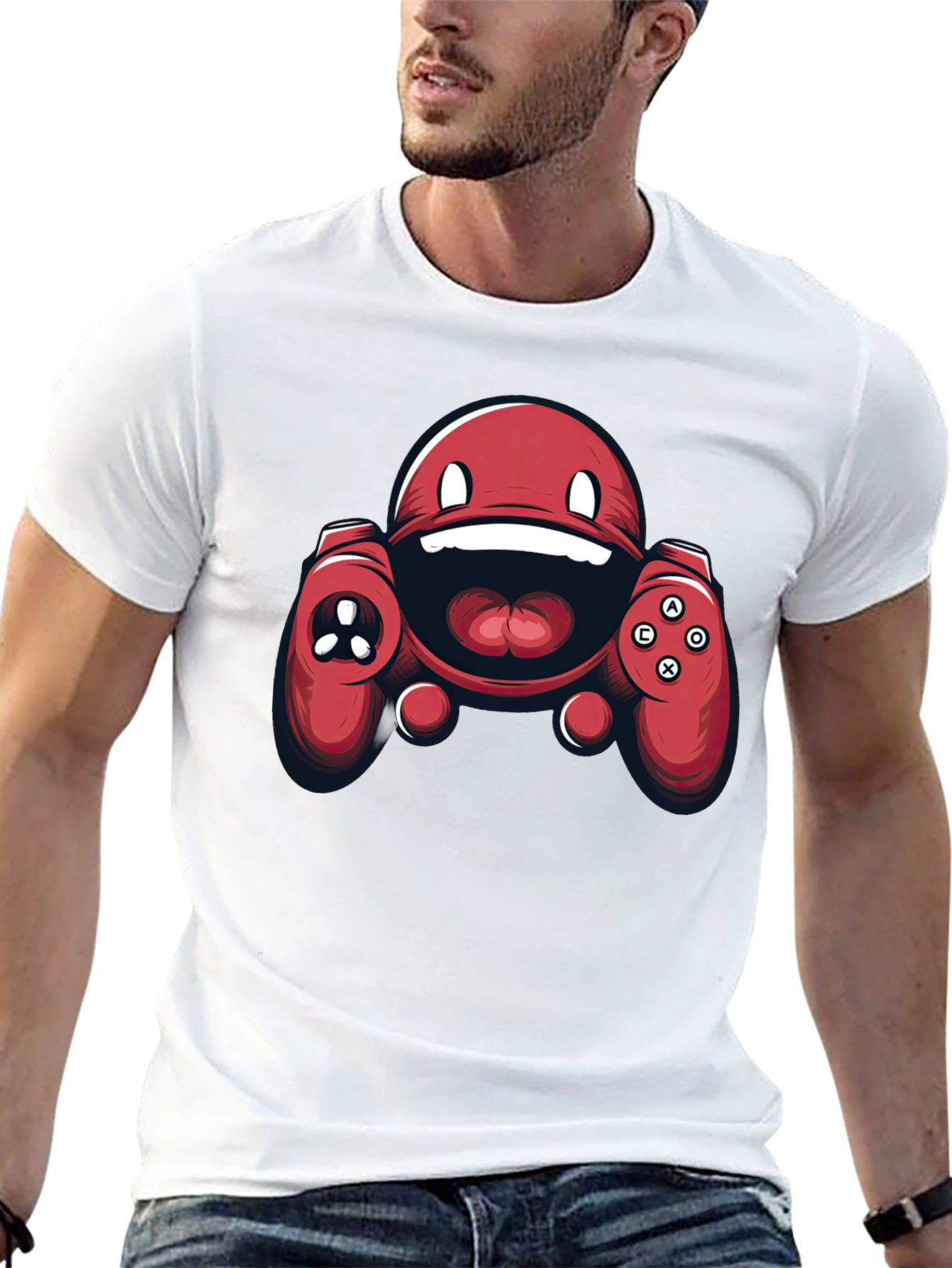 Gamer Monster Graphic T-Shirt - Cool Novelty Tee