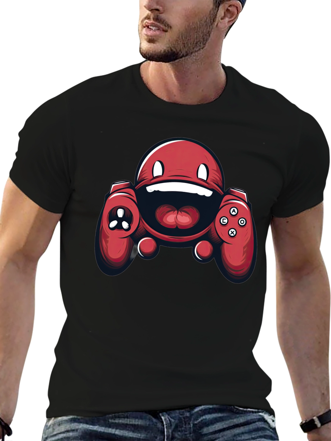Gamer Monster Graphic T-Shirt - Cool Novelty Tee