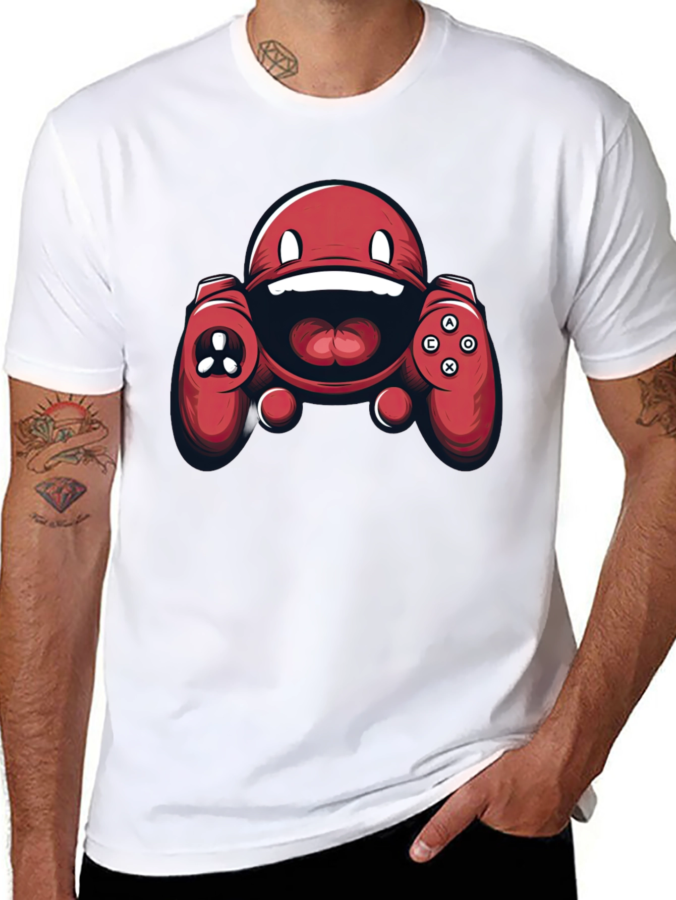 Gamer Monster Graphic T-Shirt - Cool Novelty Tee