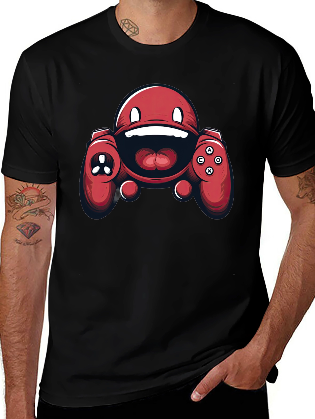 Gamer Monster Graphic T-Shirt - Cool Novelty Tee