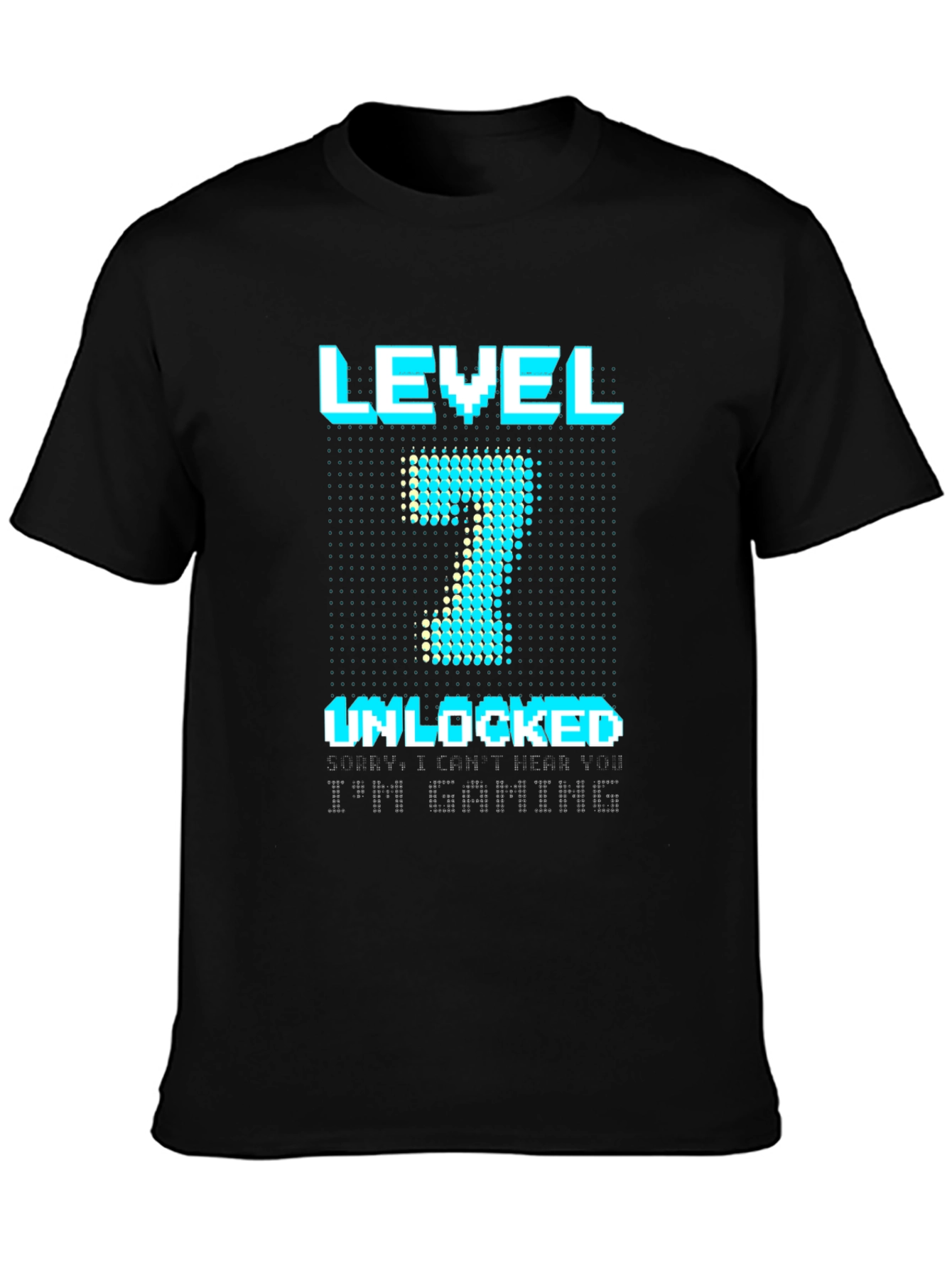 Level 7 Unlocked Gaming T-Shirt - Black