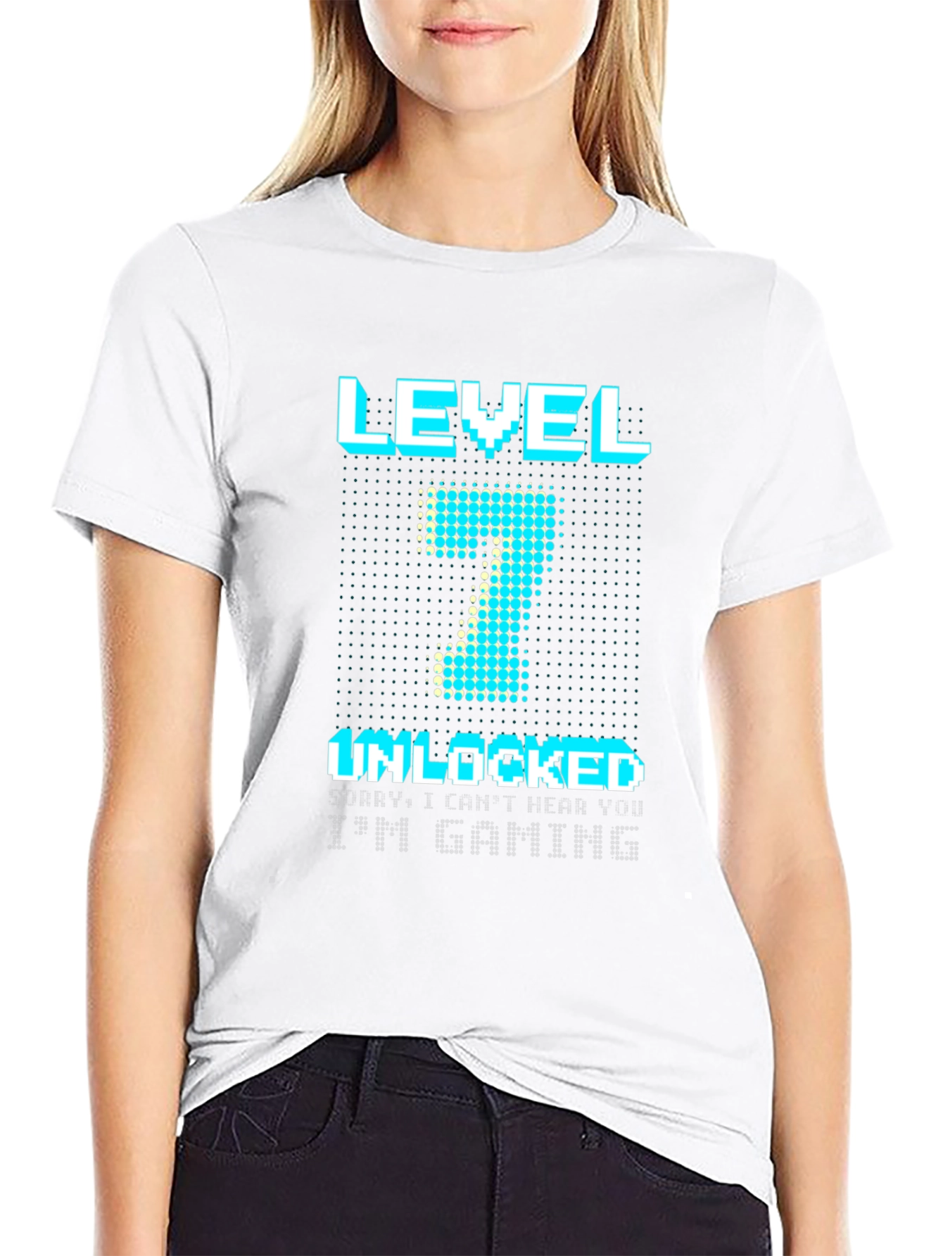 Level 7 Unlocked Gaming T-Shirt - Black