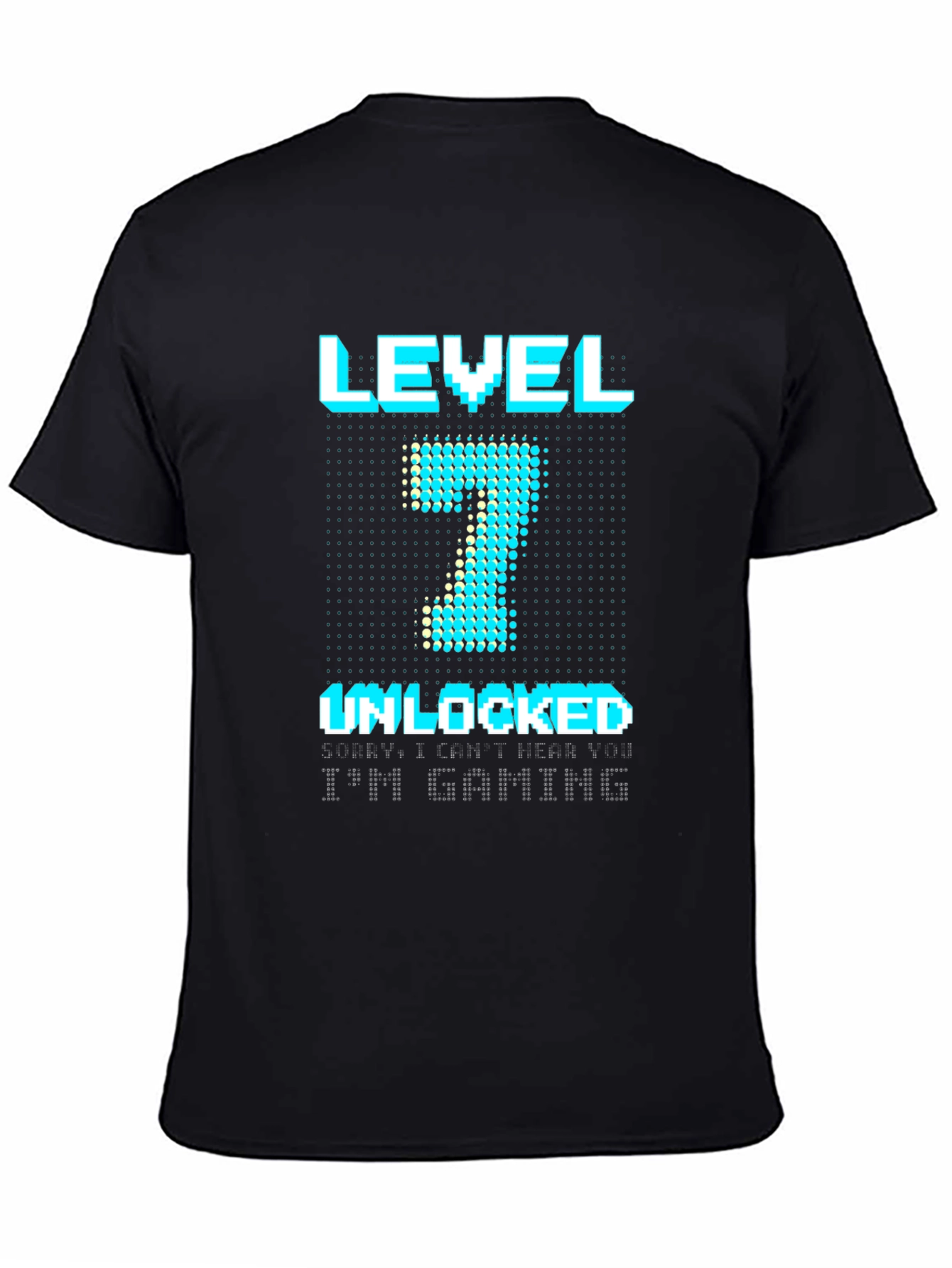 Level 7 Unlocked Gaming T-Shirt - Black
