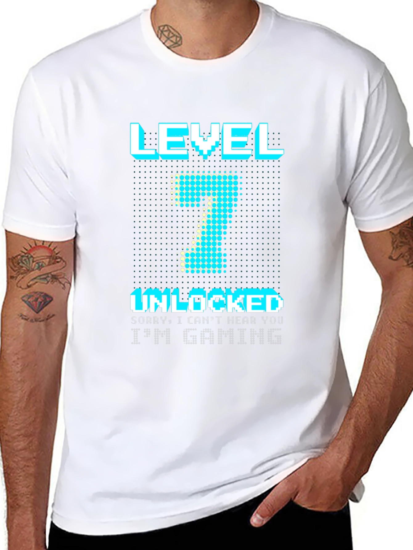 Level 7 Unlocked Gaming T-Shirt - Black
