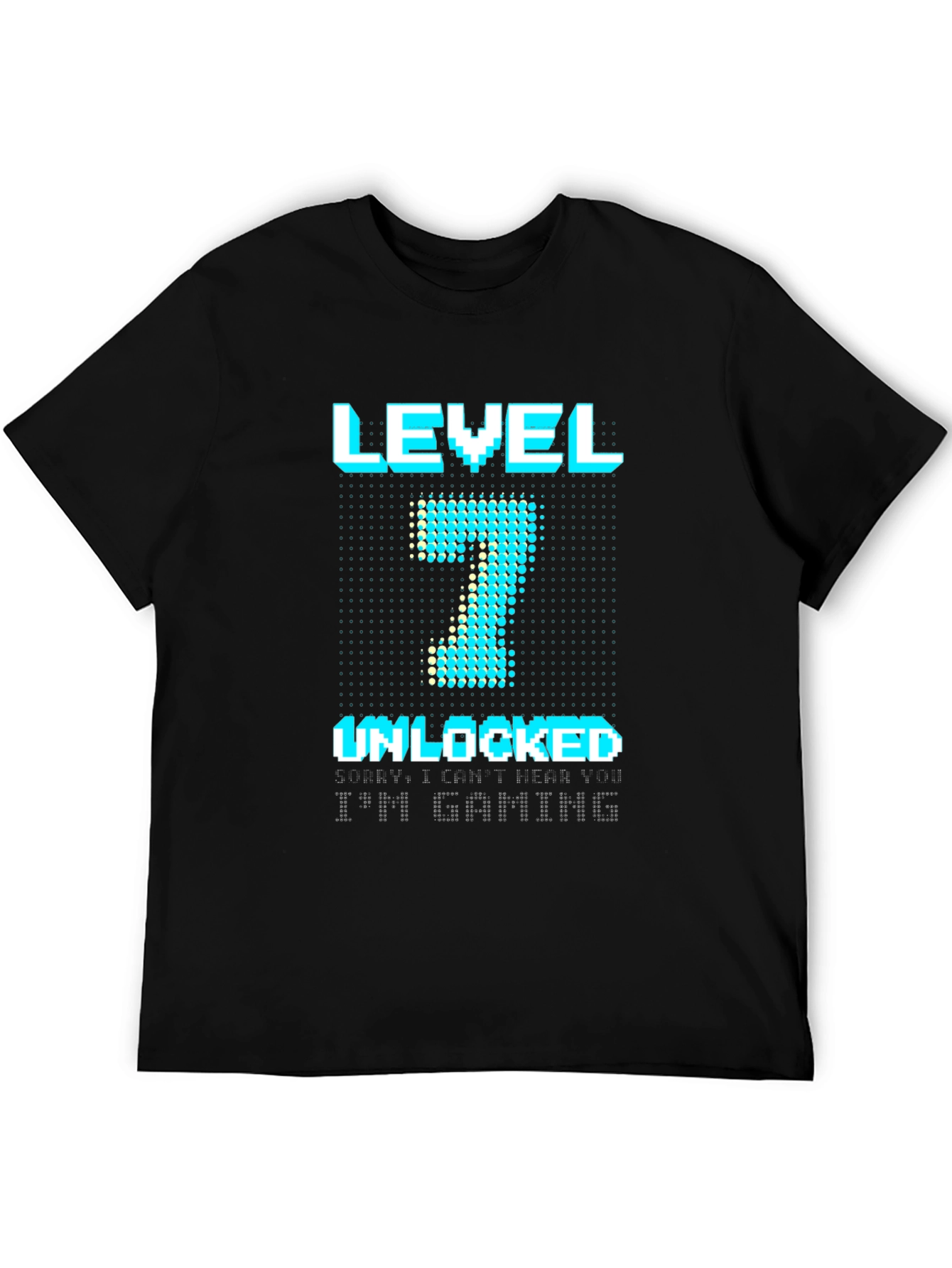 Level 7 Unlocked Gaming T-Shirt - Black