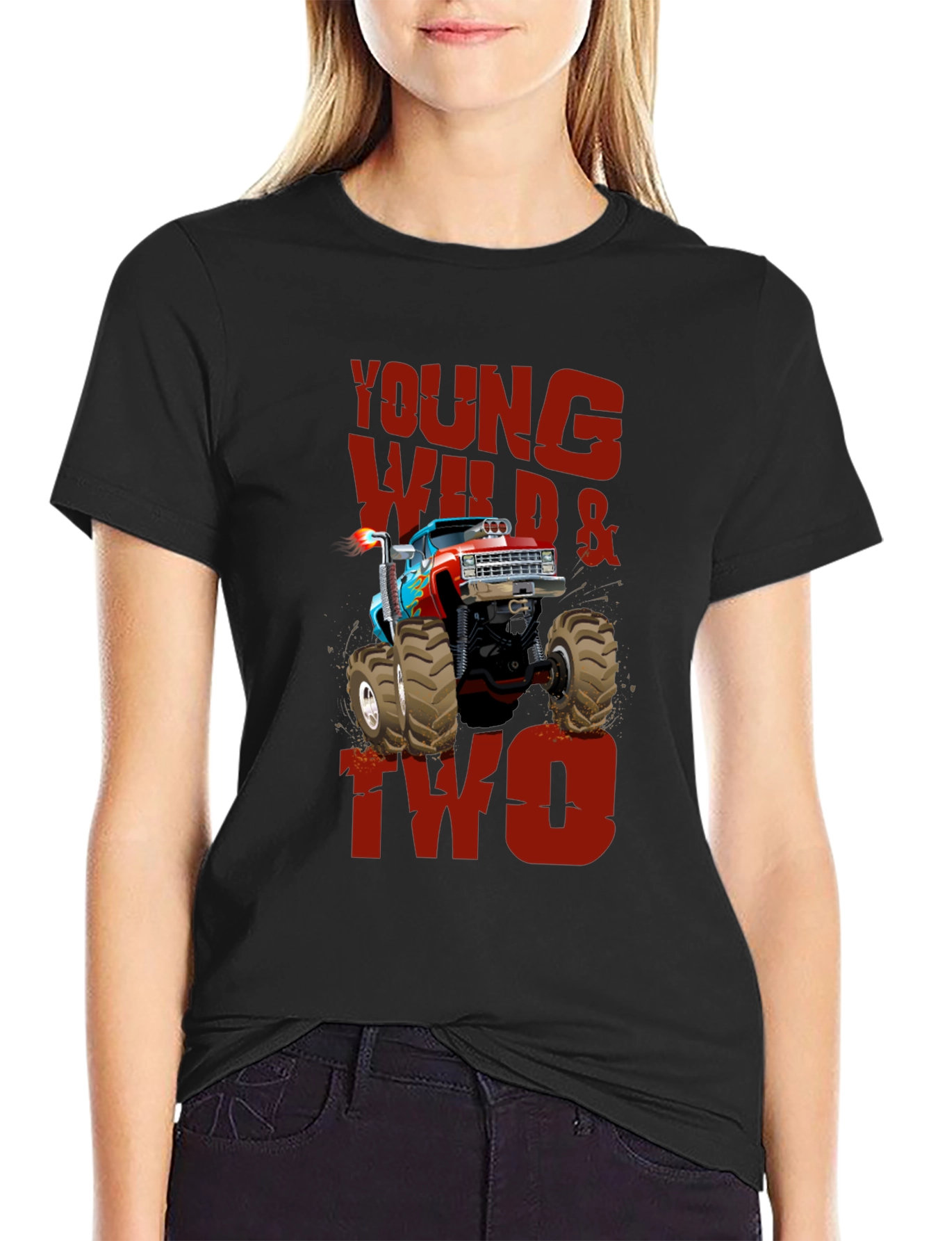 Young Wild & Two Monster Truck Tee