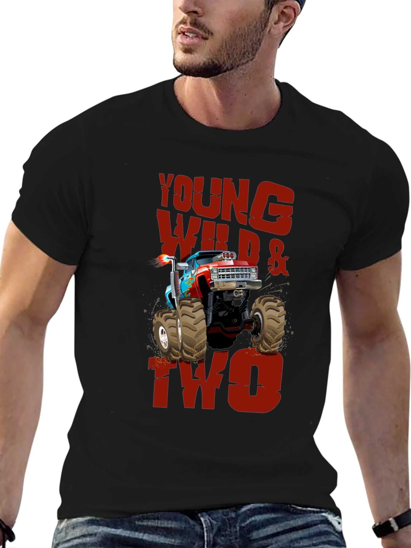 Young Wild & Two Monster Truck Tee