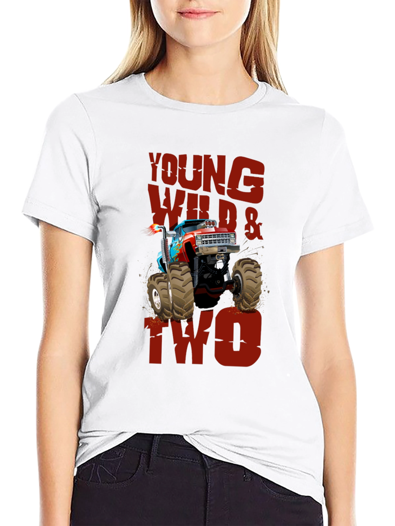 Young Wild & Two Monster Truck Tee
