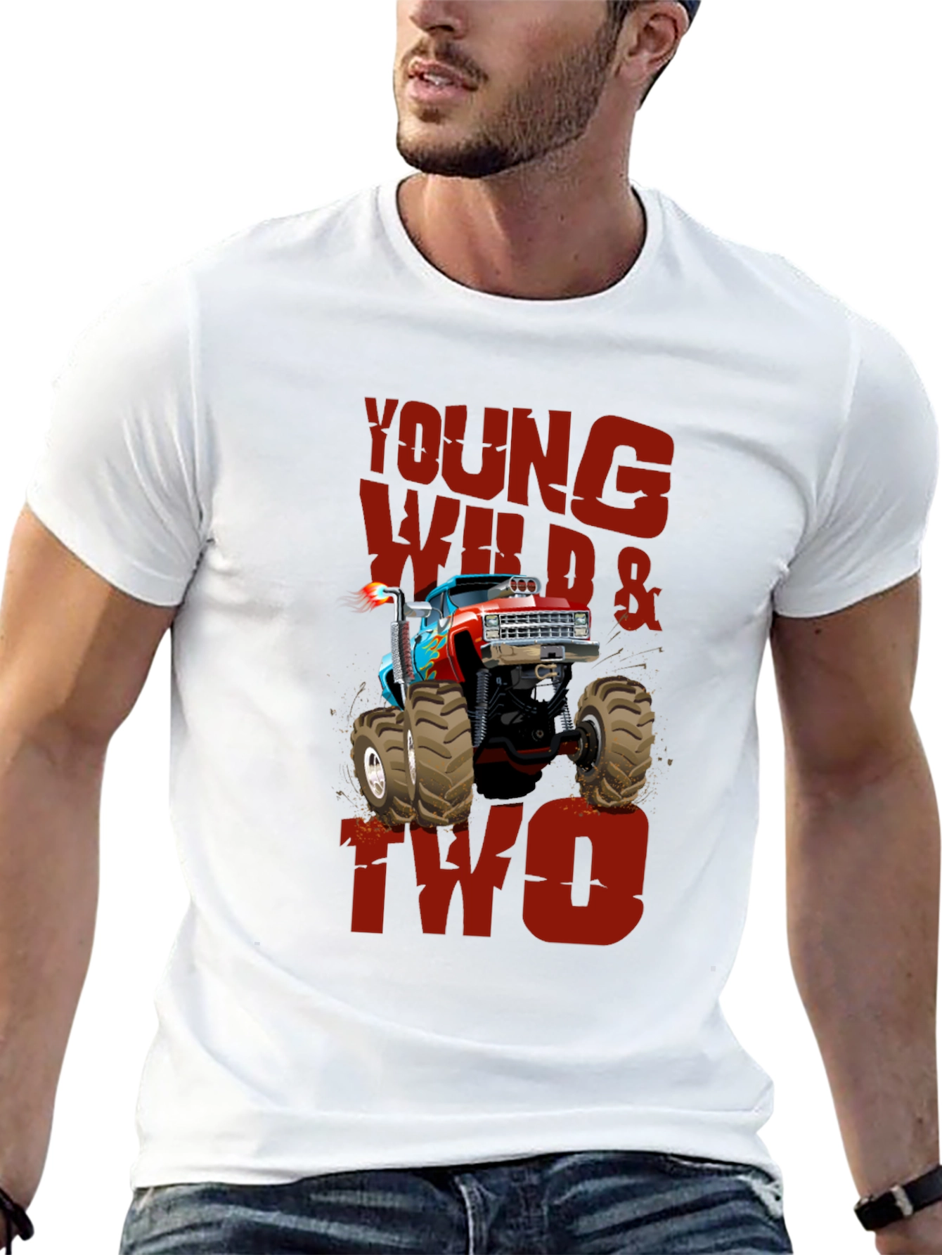 Young Wild & Two Monster Truck Tee