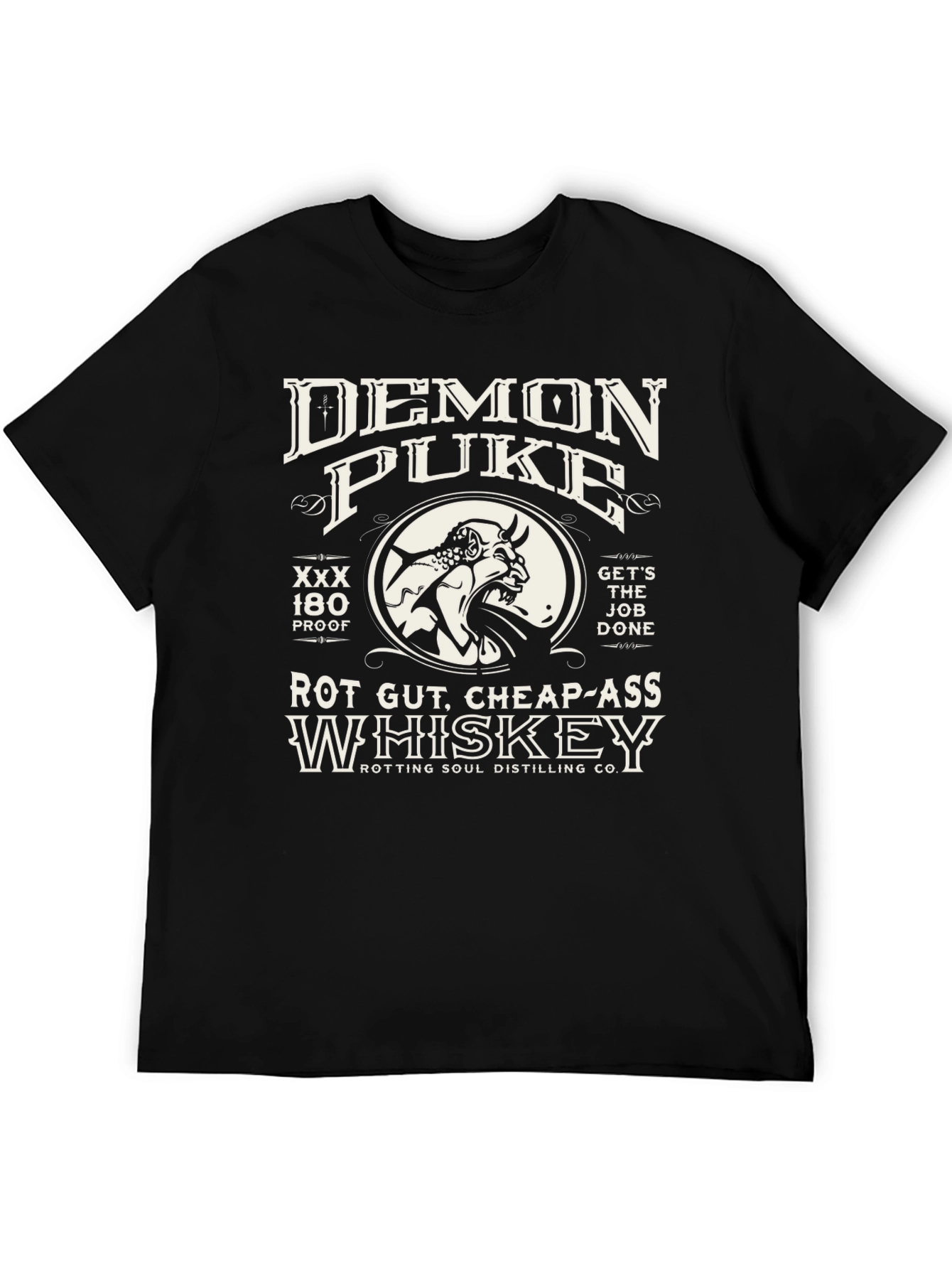 Demon Puke Whiskey Graphic T-Shirt