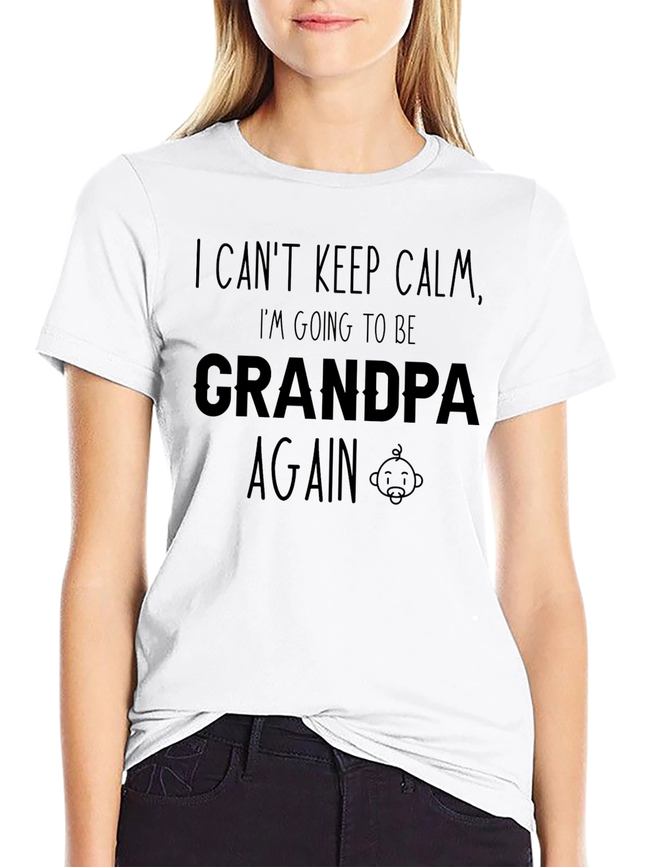 Grandpa Again T-Shirt Funny Pregnancy Announcement