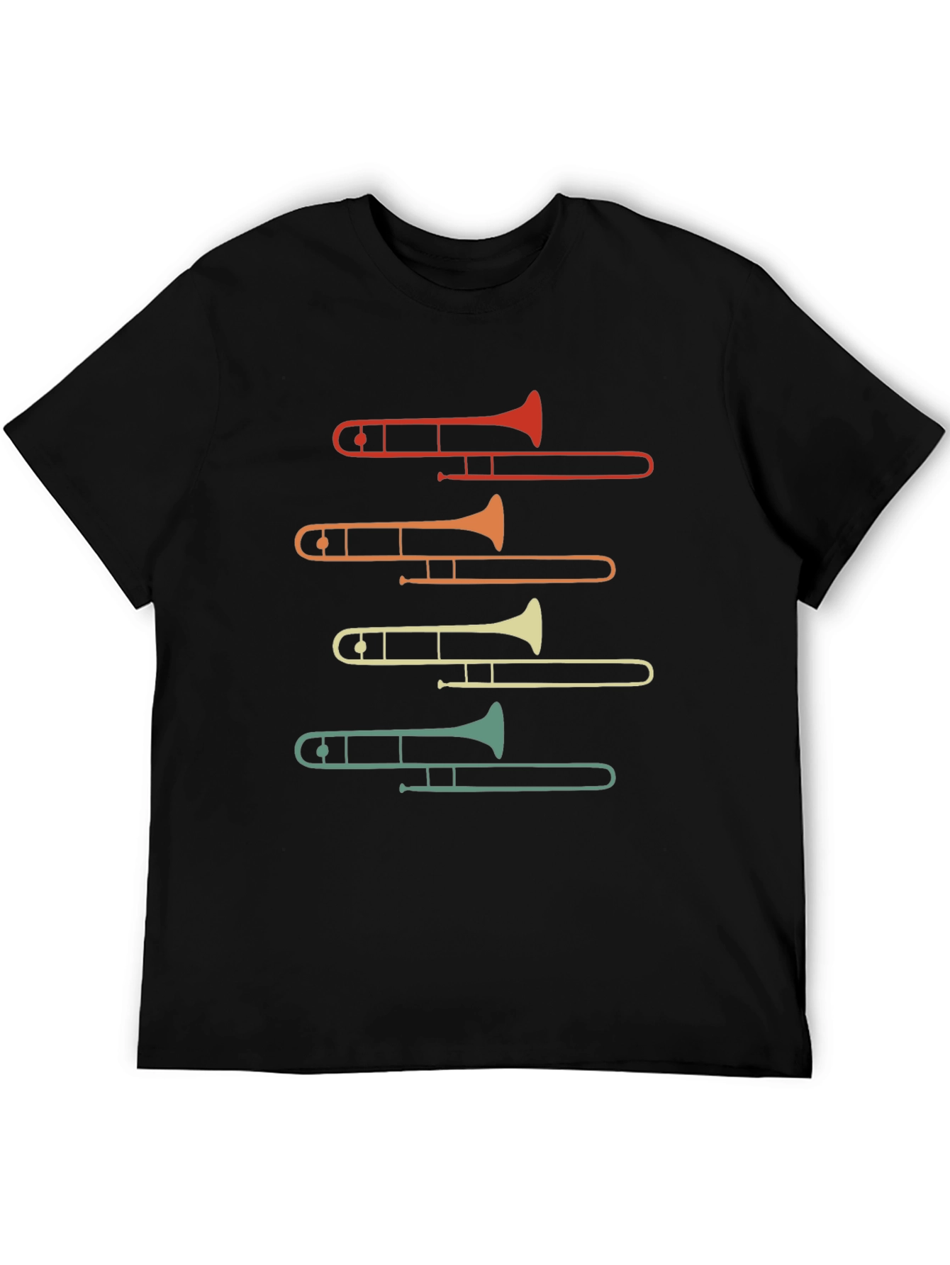 Trombone Retro Music Lover Graphic Tee