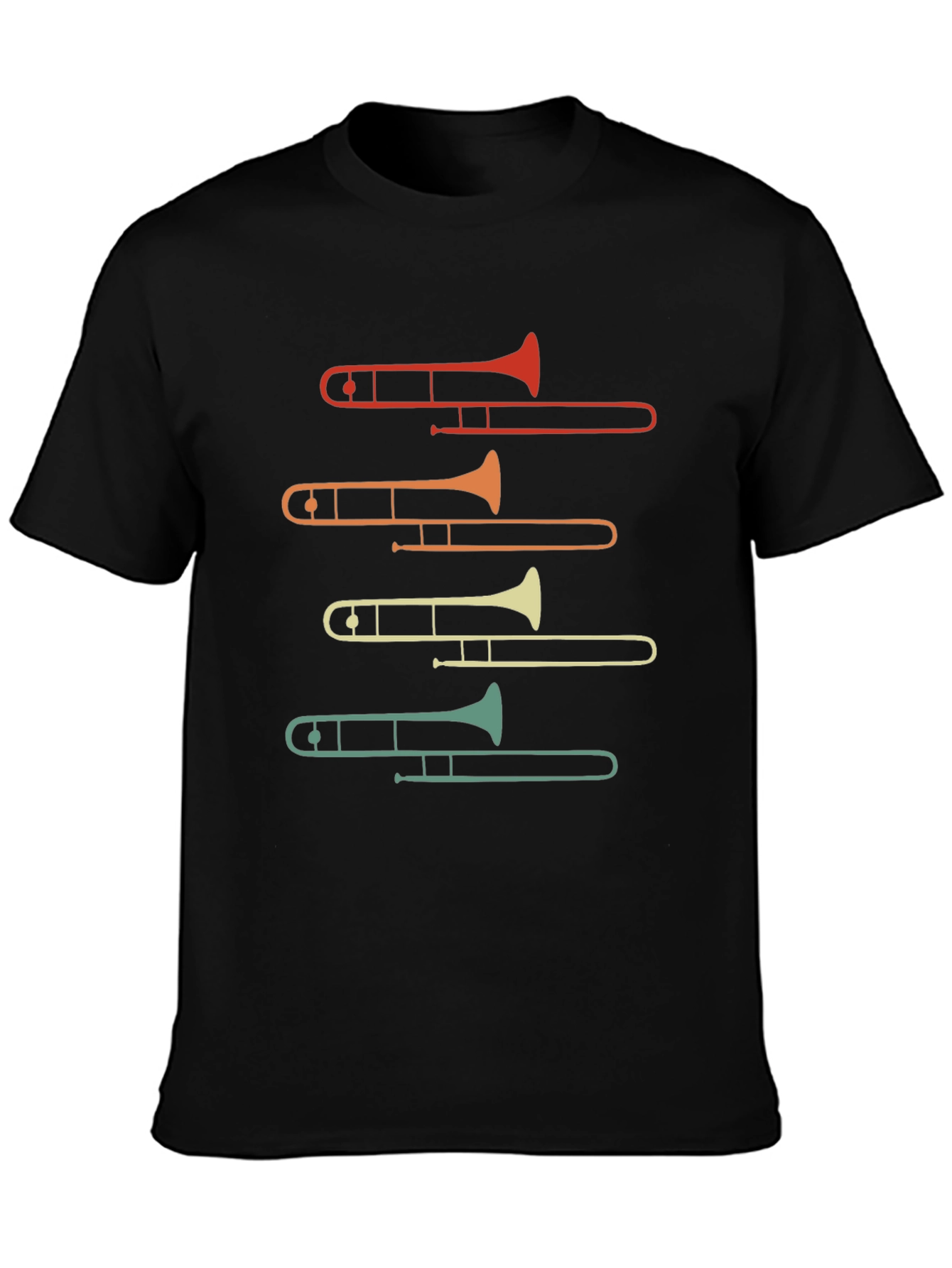 Trombone Retro Music Lover Graphic Tee