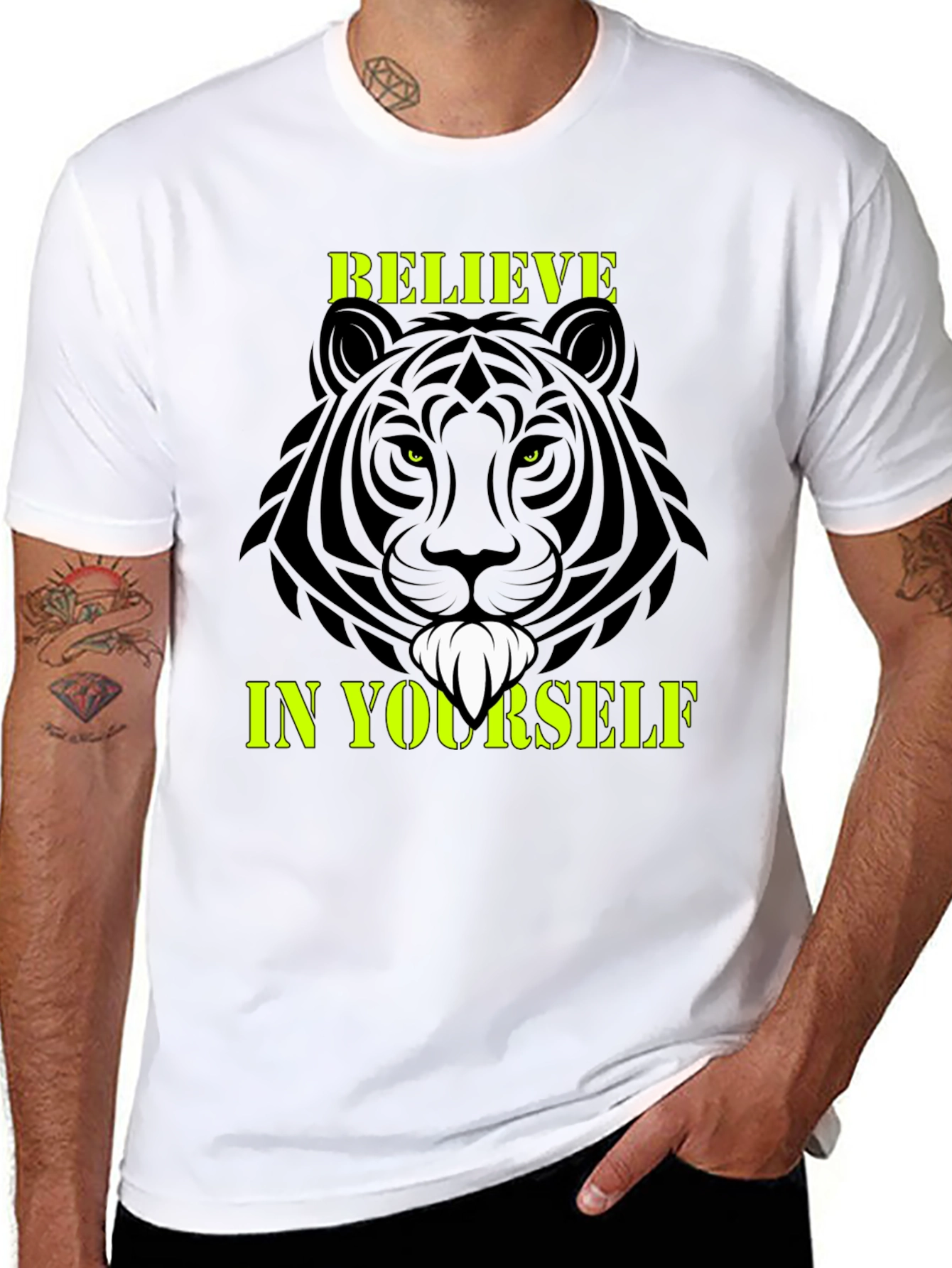 Believe In Yourself Graphic Tee Black T-Shirt