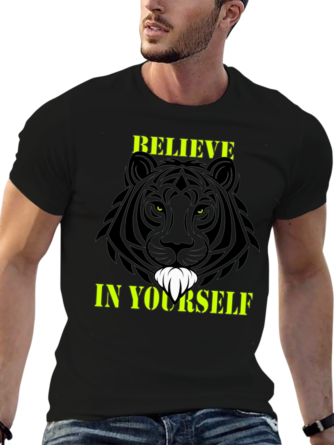 Believe In Yourself Graphic Tee Black T-Shirt