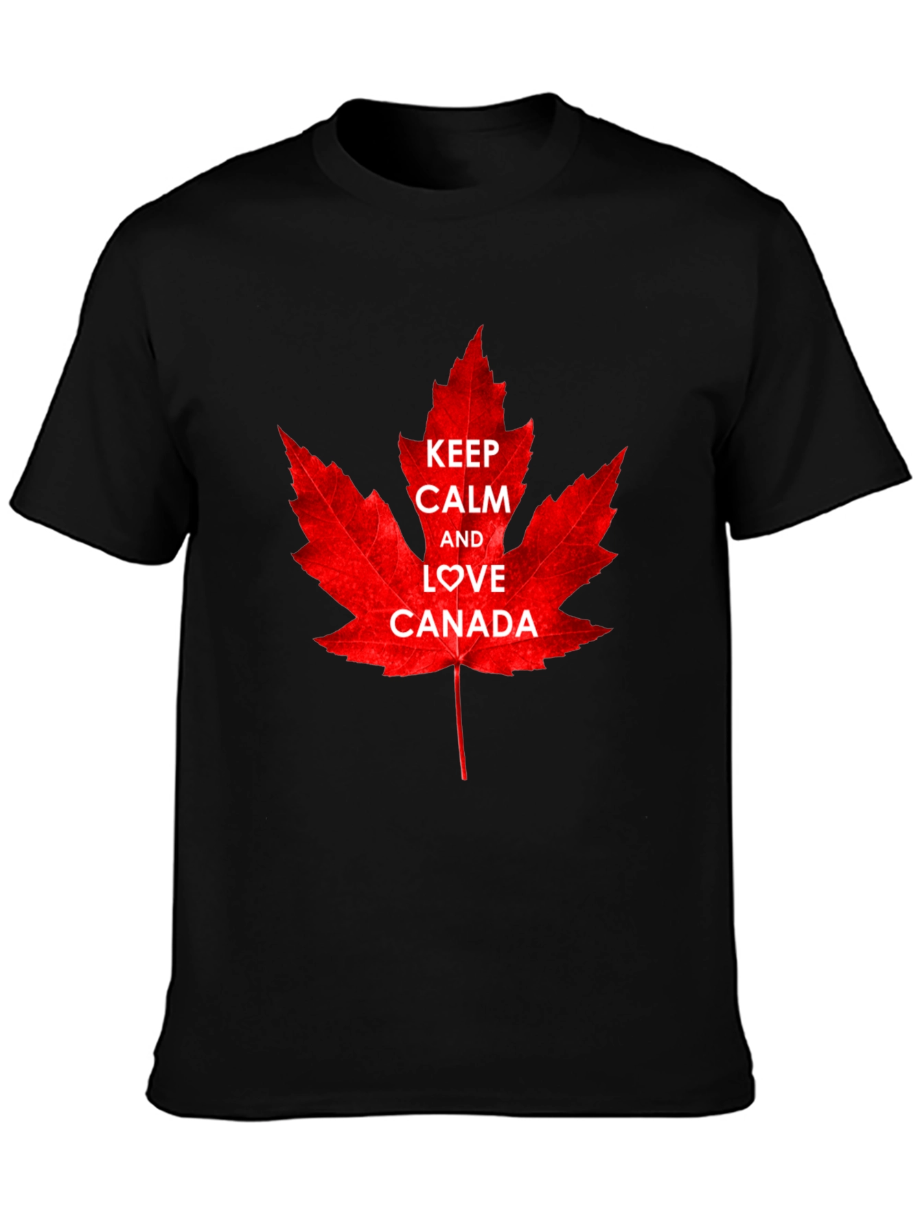 Keep Calm and Love Canada T-Shirt - Maple Leaf