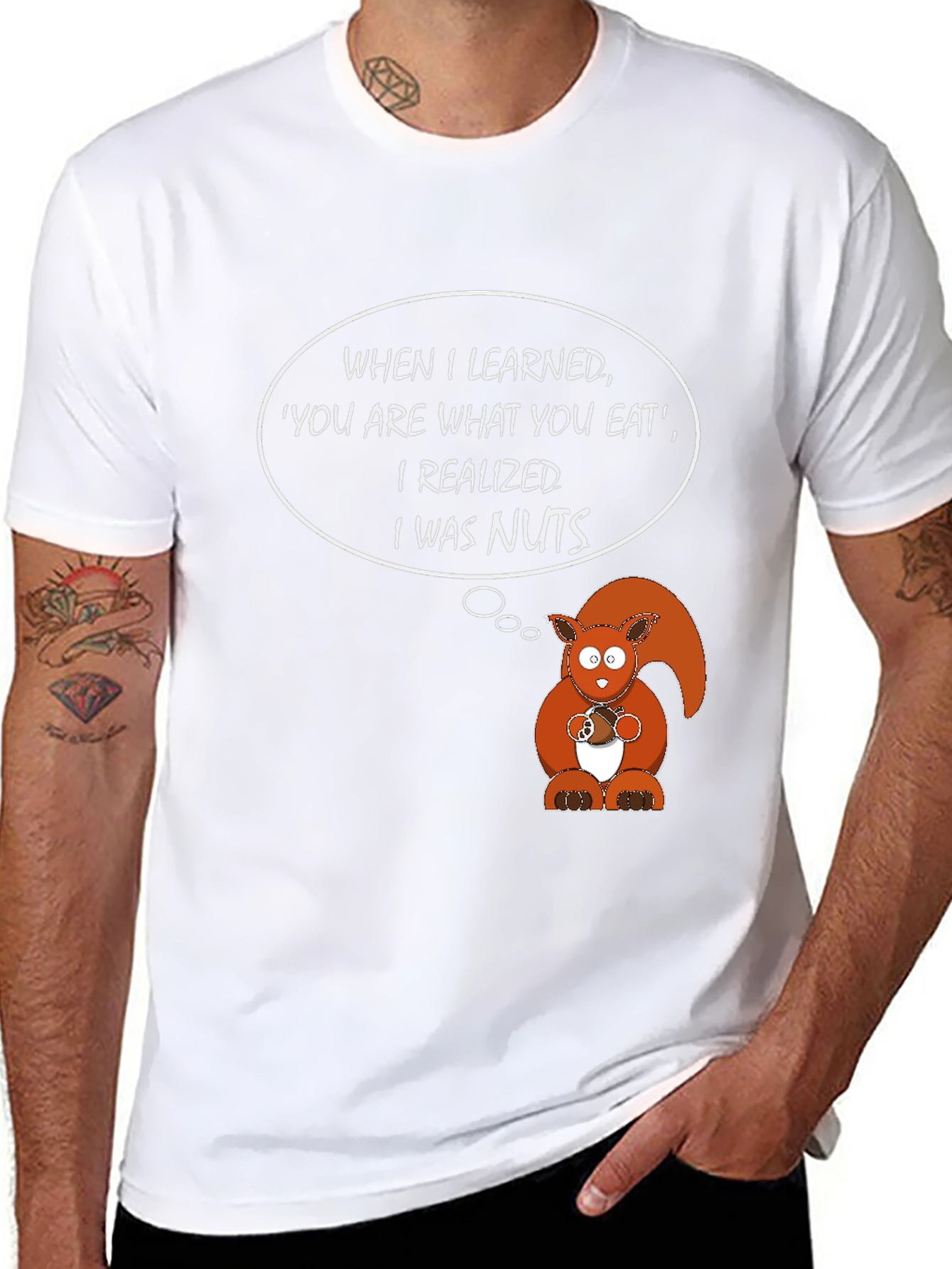 Funny Squirrel I Was Nuts Graphic T-Shirt