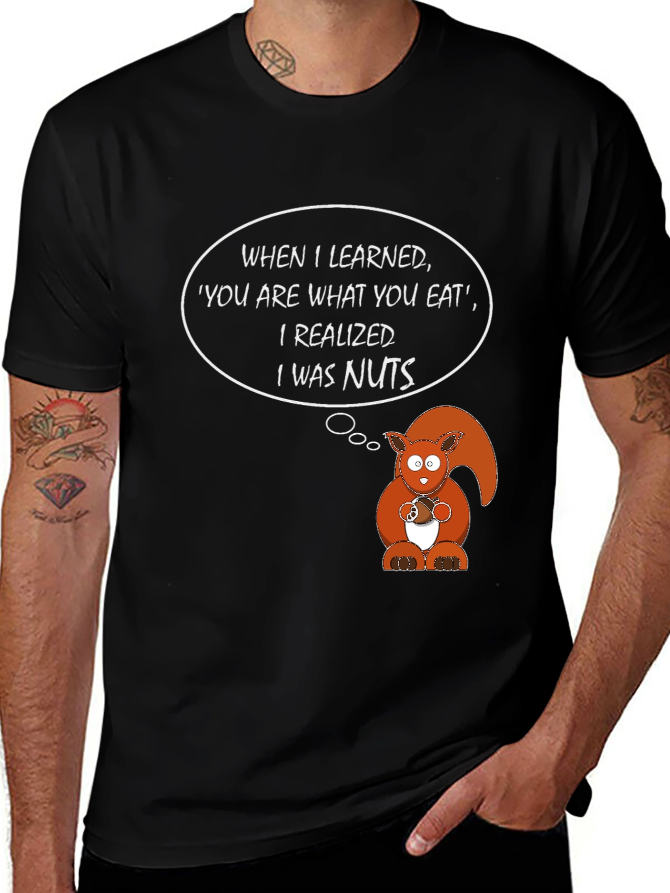 Funny Squirrel I Was Nuts Graphic T-Shirt