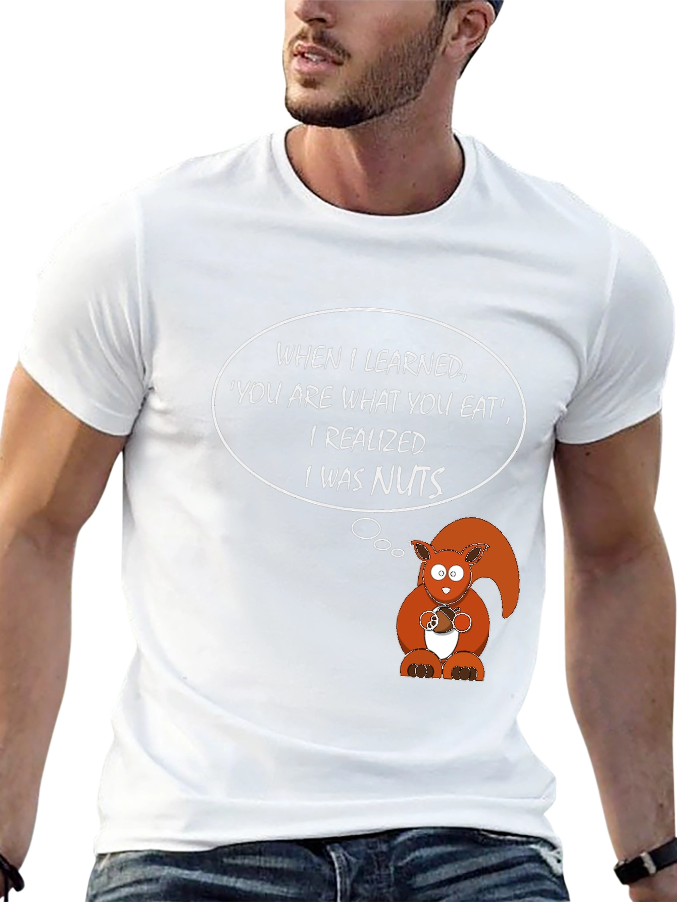 Funny Squirrel I Was Nuts Graphic T-Shirt