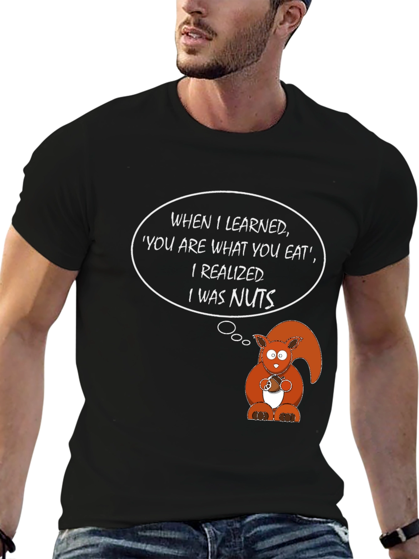 Funny Squirrel I Was Nuts Graphic T-Shirt