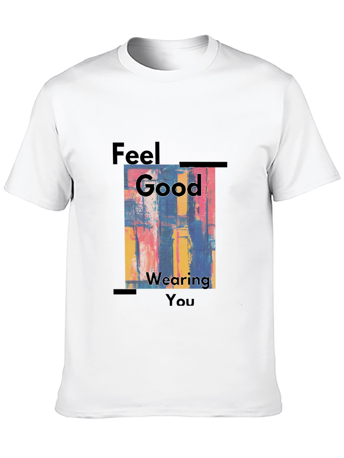 Feel Good Graphic Tee - Abstract Art Mens T-Shirt