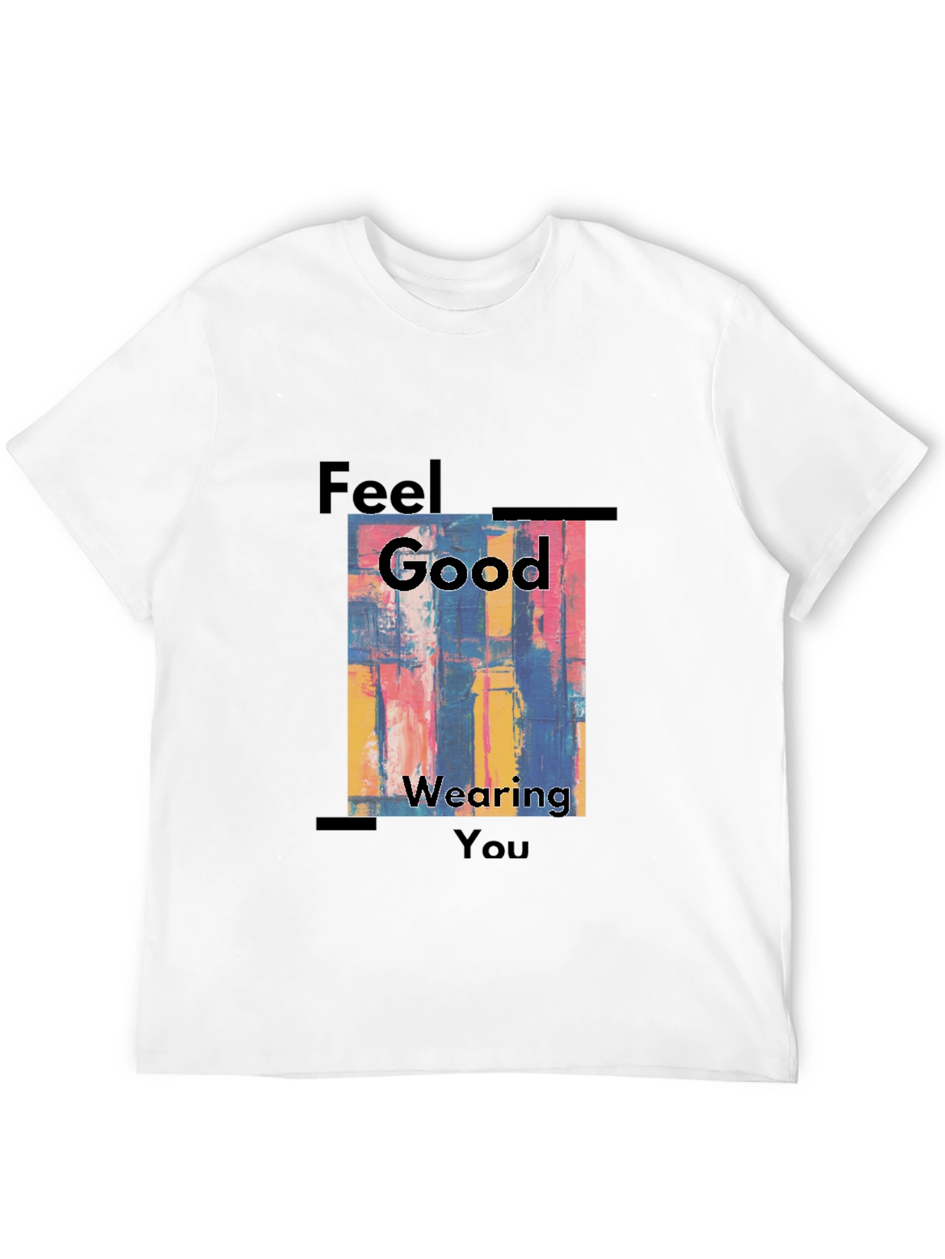 Feel Good Graphic Tee - Abstract Art Mens T-Shirt