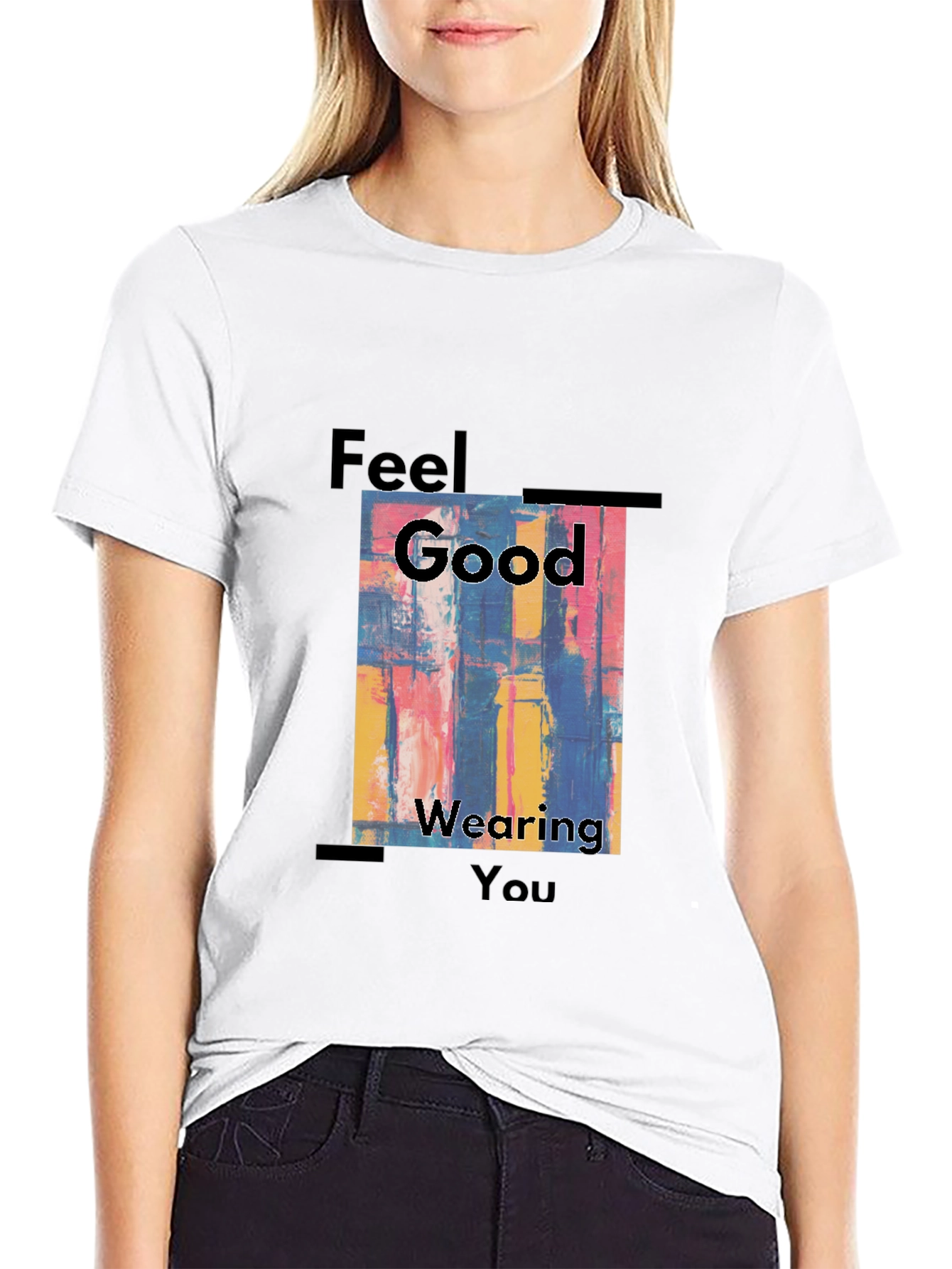 Feel Good Graphic Tee - Abstract Art Mens T-Shirt