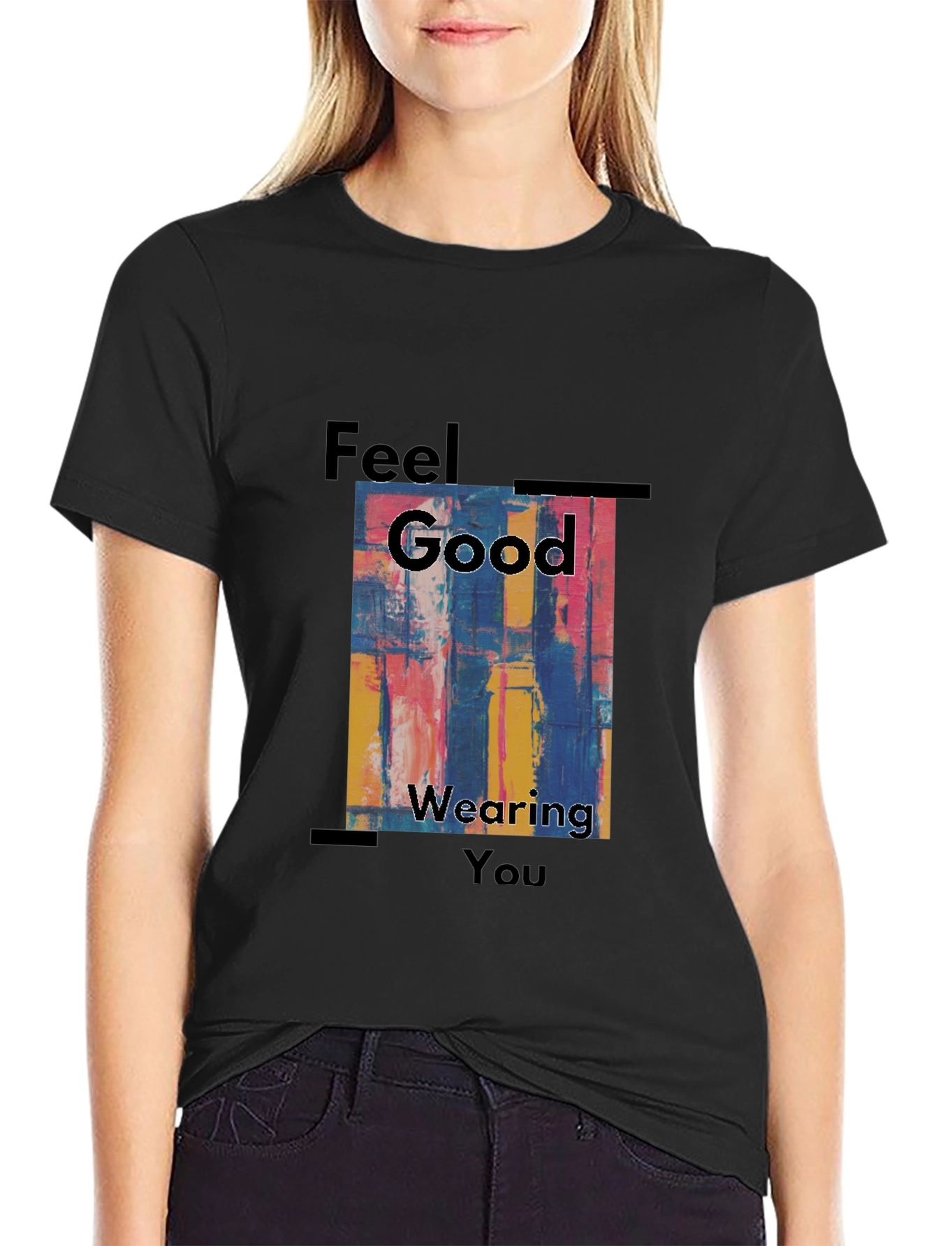 Feel Good Graphic Tee - Abstract Art Mens T-Shirt