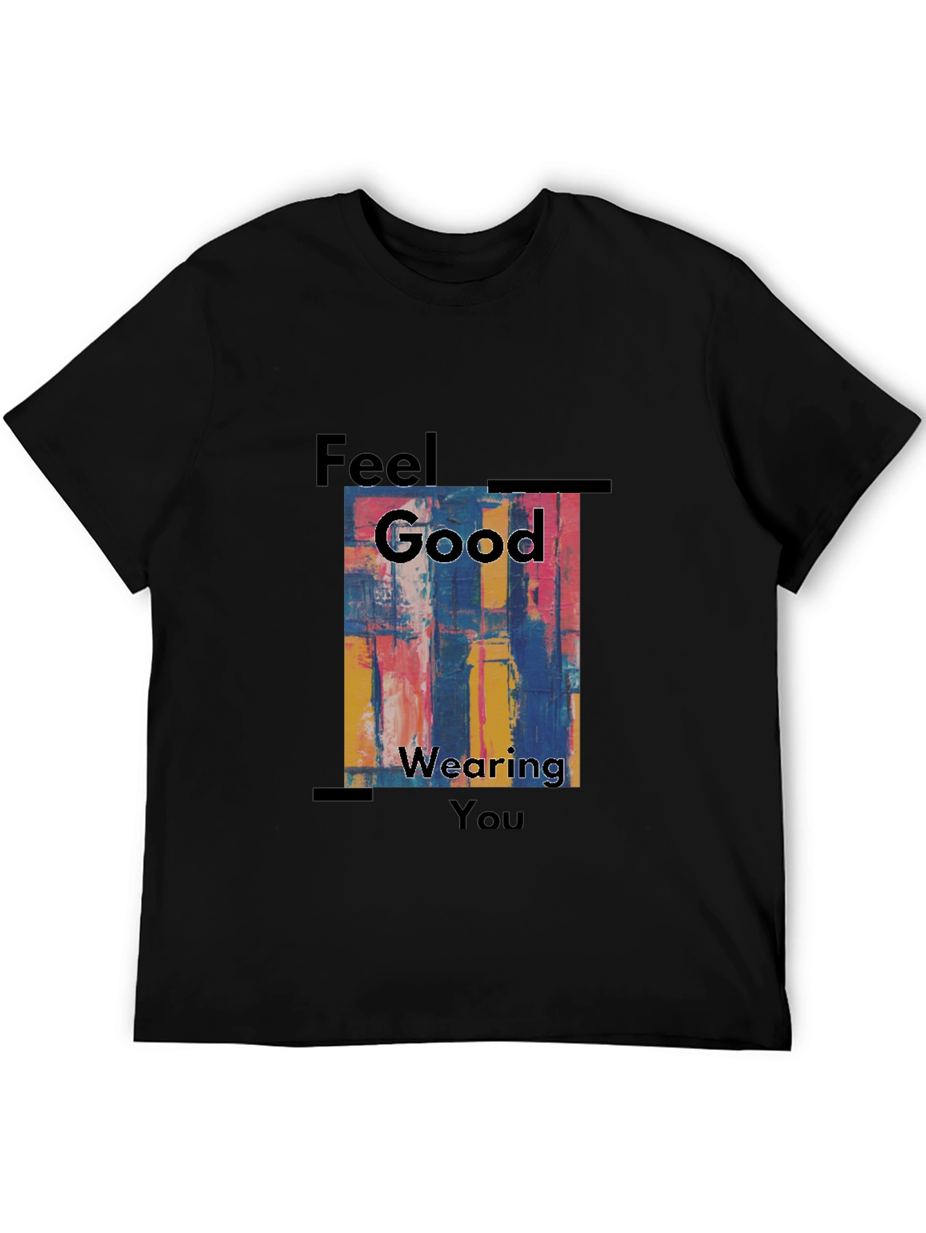 Feel Good Graphic Tee - Abstract Art Mens T-Shirt