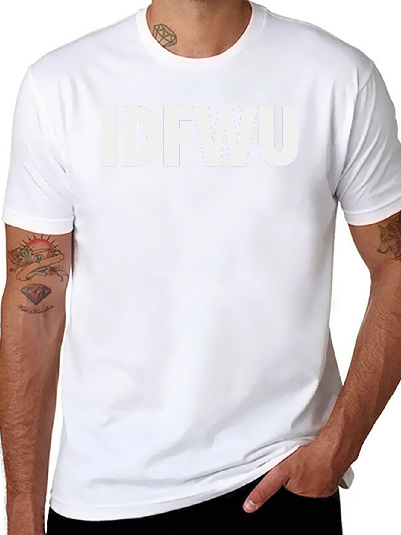 IDFWU Graphic Tee - Bold Statement Black T-Shirt