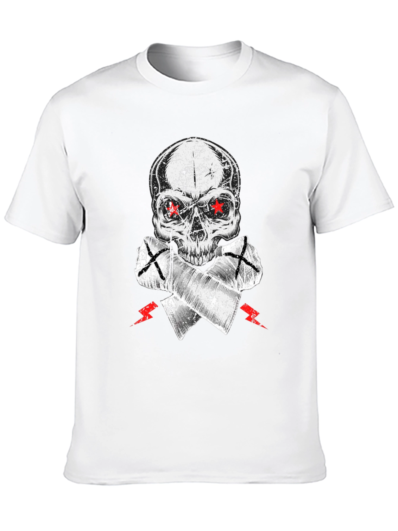 Skull & Crossed Axes Graphic Tee - Edgy Style
