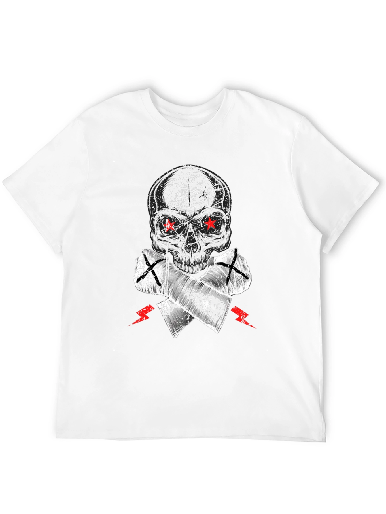 Skull & Crossed Axes Graphic Tee - Edgy Style