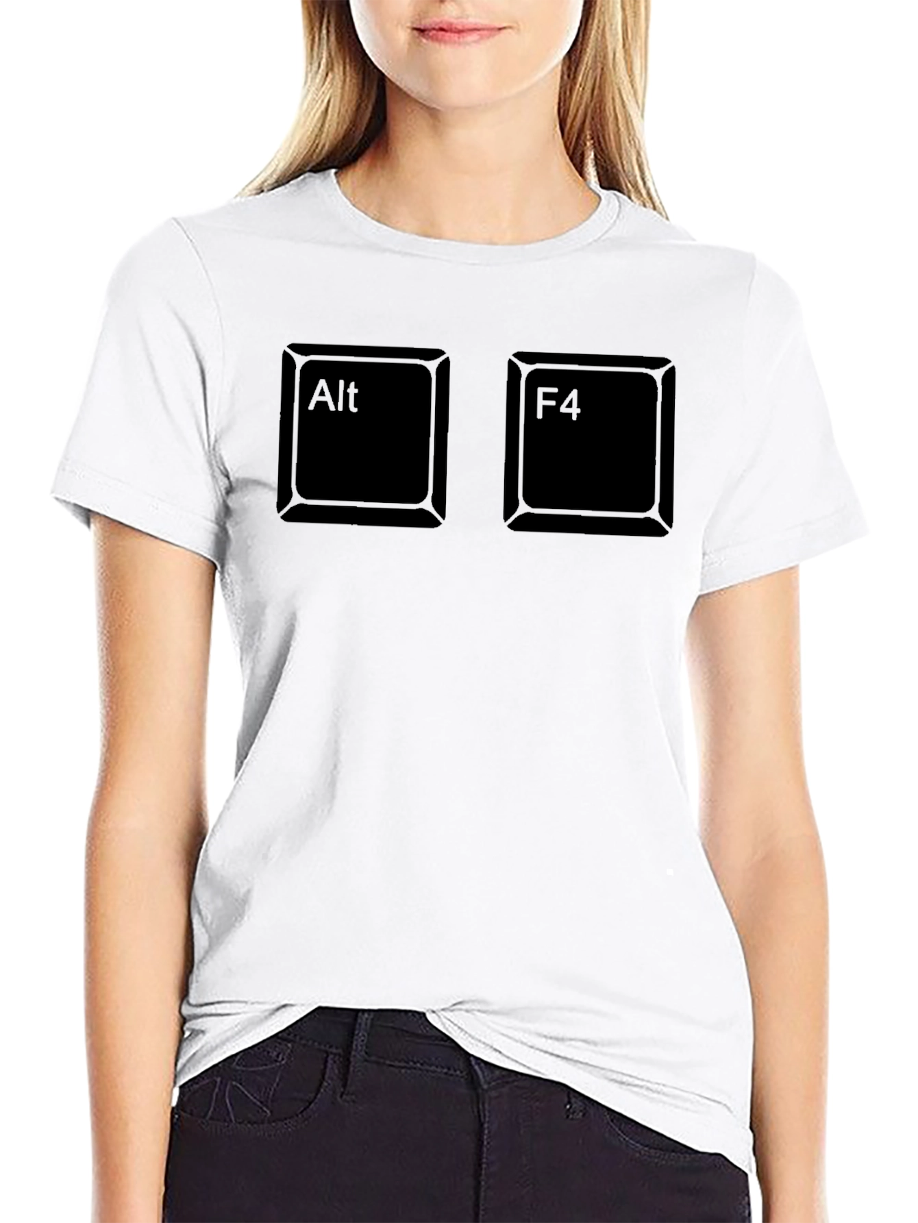 Alt+F4 Black T-Shirt - Shut Down in Style