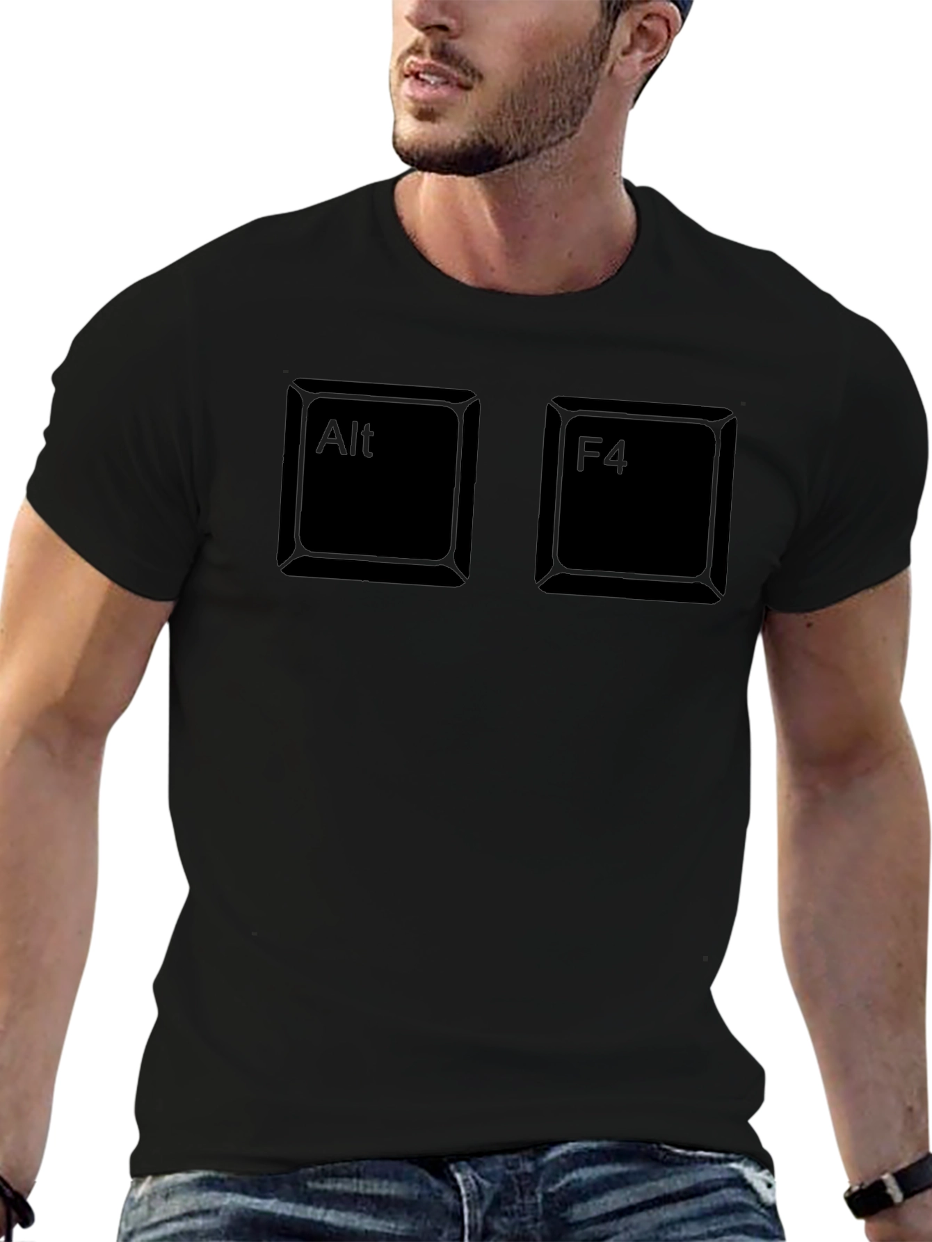 Alt+F4 Black T-Shirt - Shut Down in Style