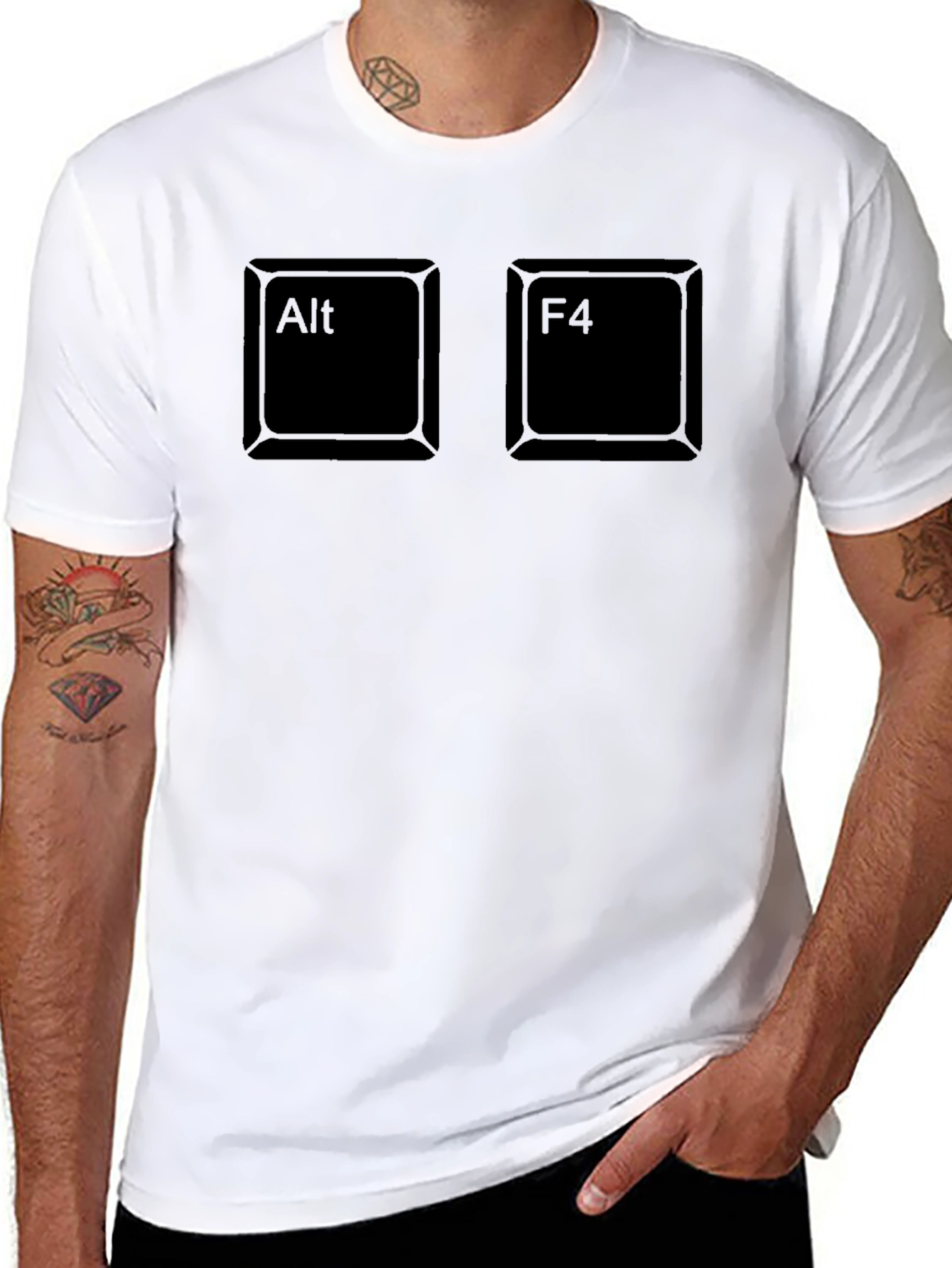 Alt+F4 Black T-Shirt - Shut Down in Style