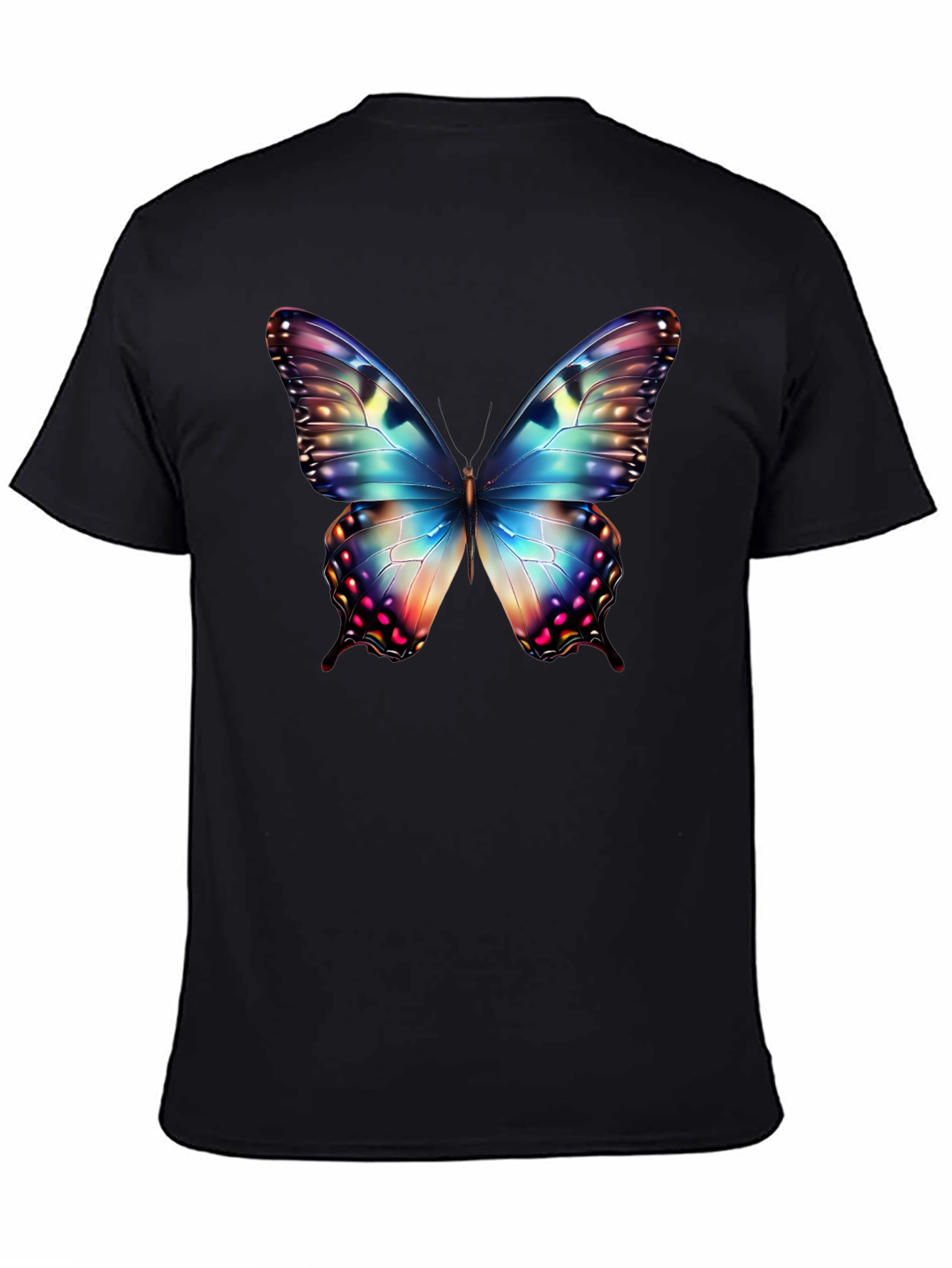 Butterfly Graphic Black T-Shirt