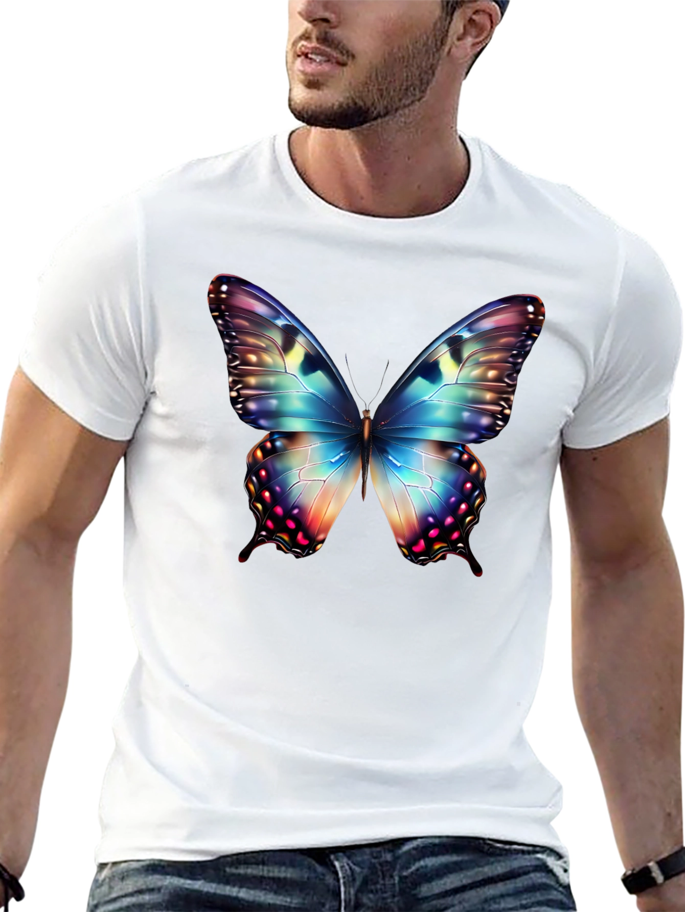 Butterfly Graphic Black T-Shirt