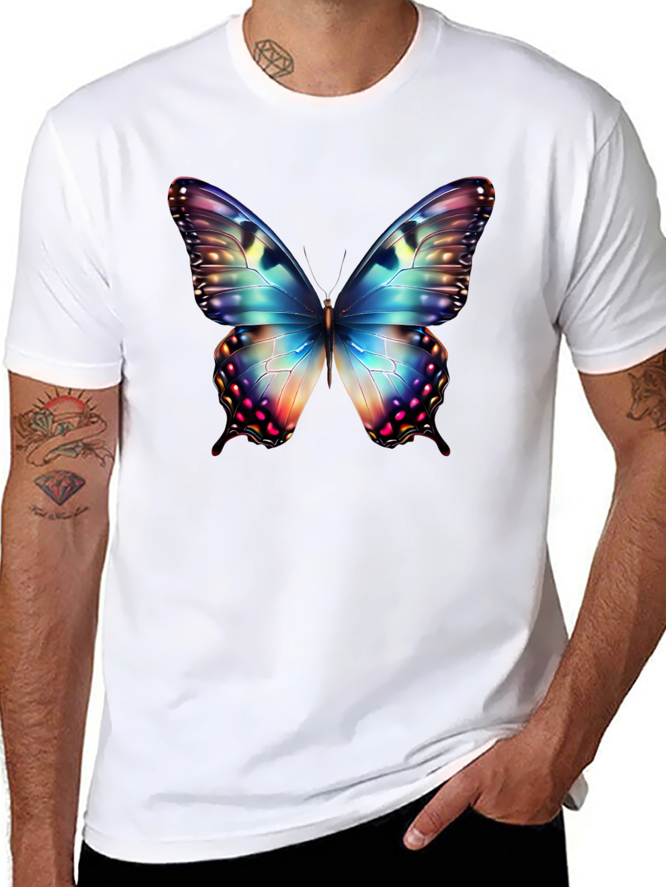 Butterfly Graphic Black T-Shirt