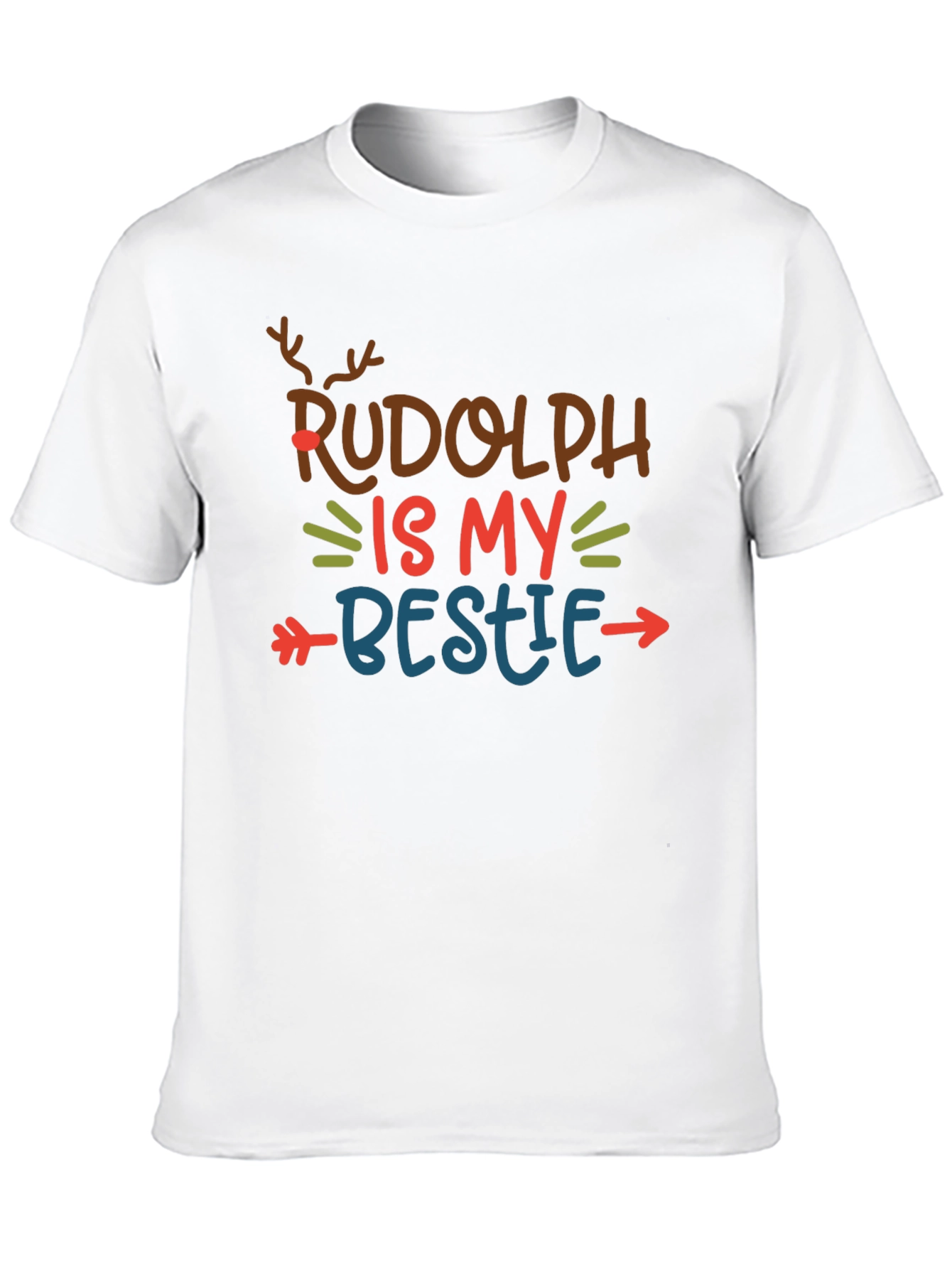 Rudolph is My Bestie Graphic Tee - Holiday Fun!