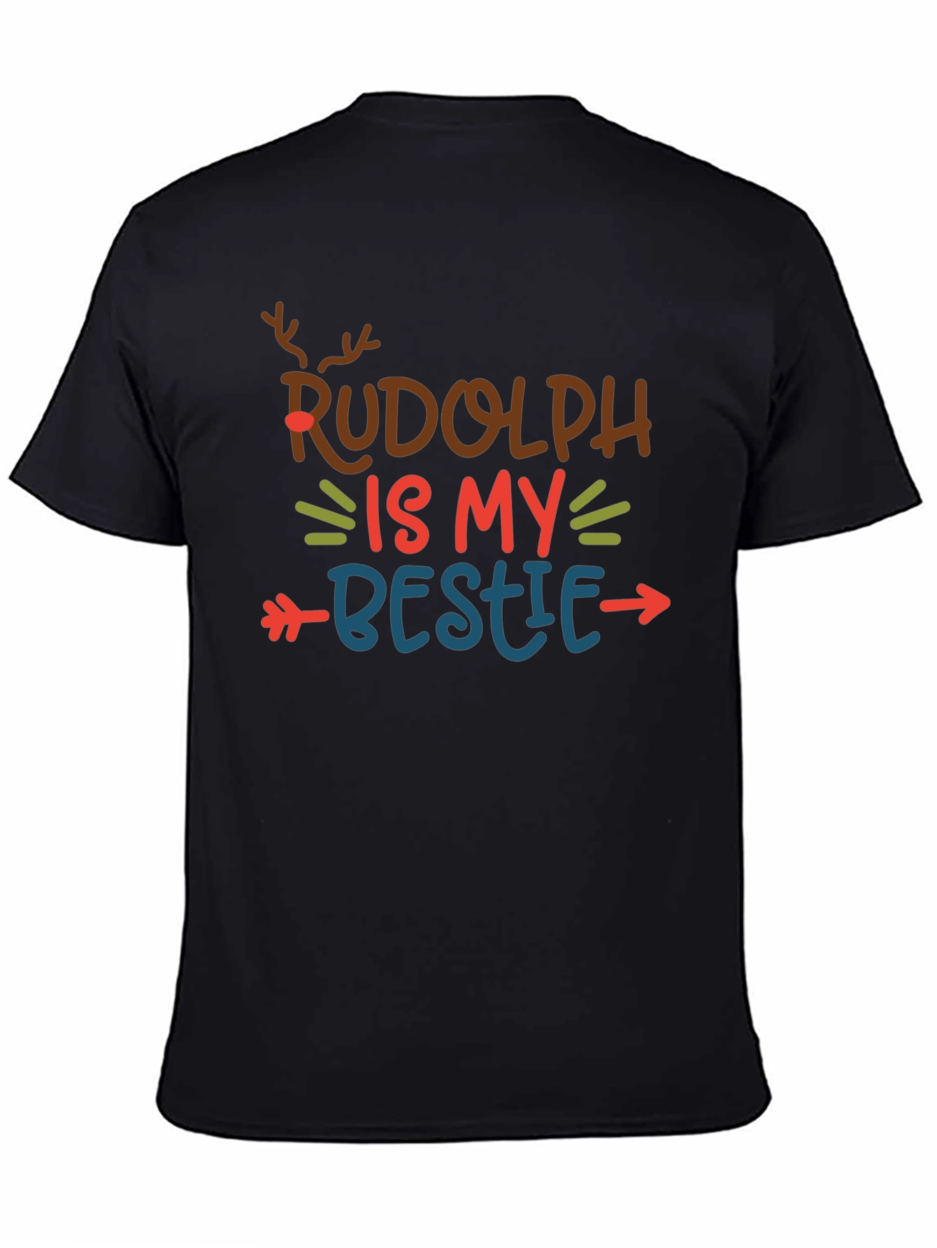 Rudolph is My Bestie Graphic Tee - Holiday Fun!