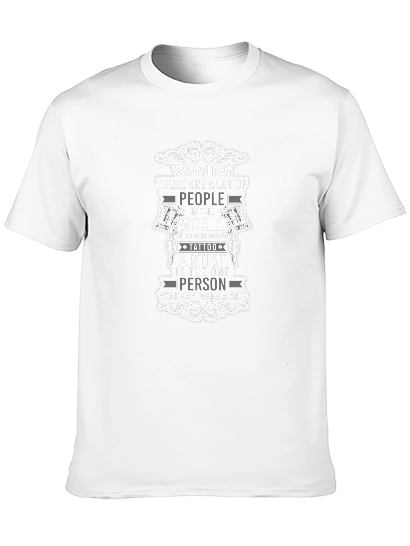 Warning Tattoo Artist T-Shirt - Black