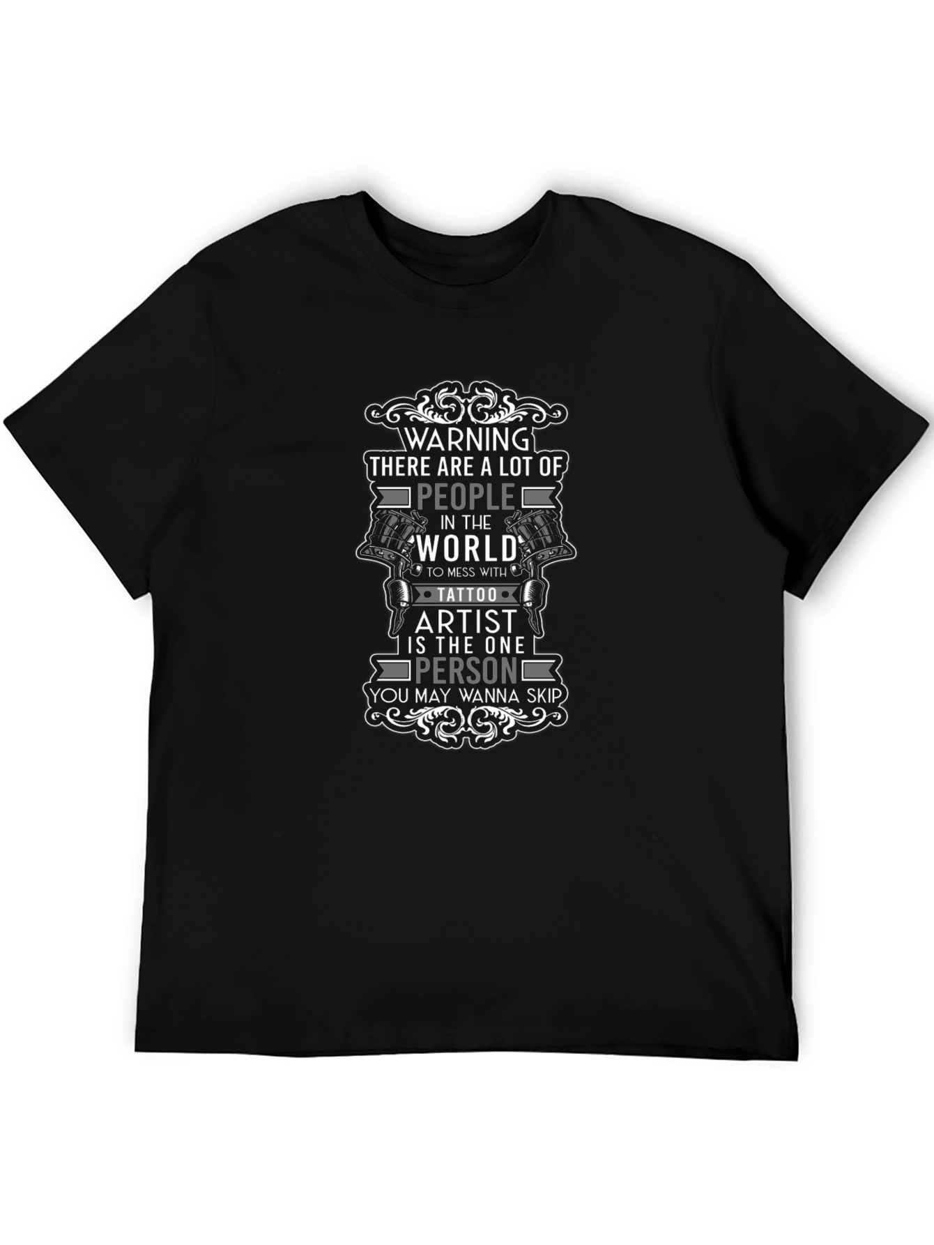 Warning Tattoo Artist T-Shirt - Black
