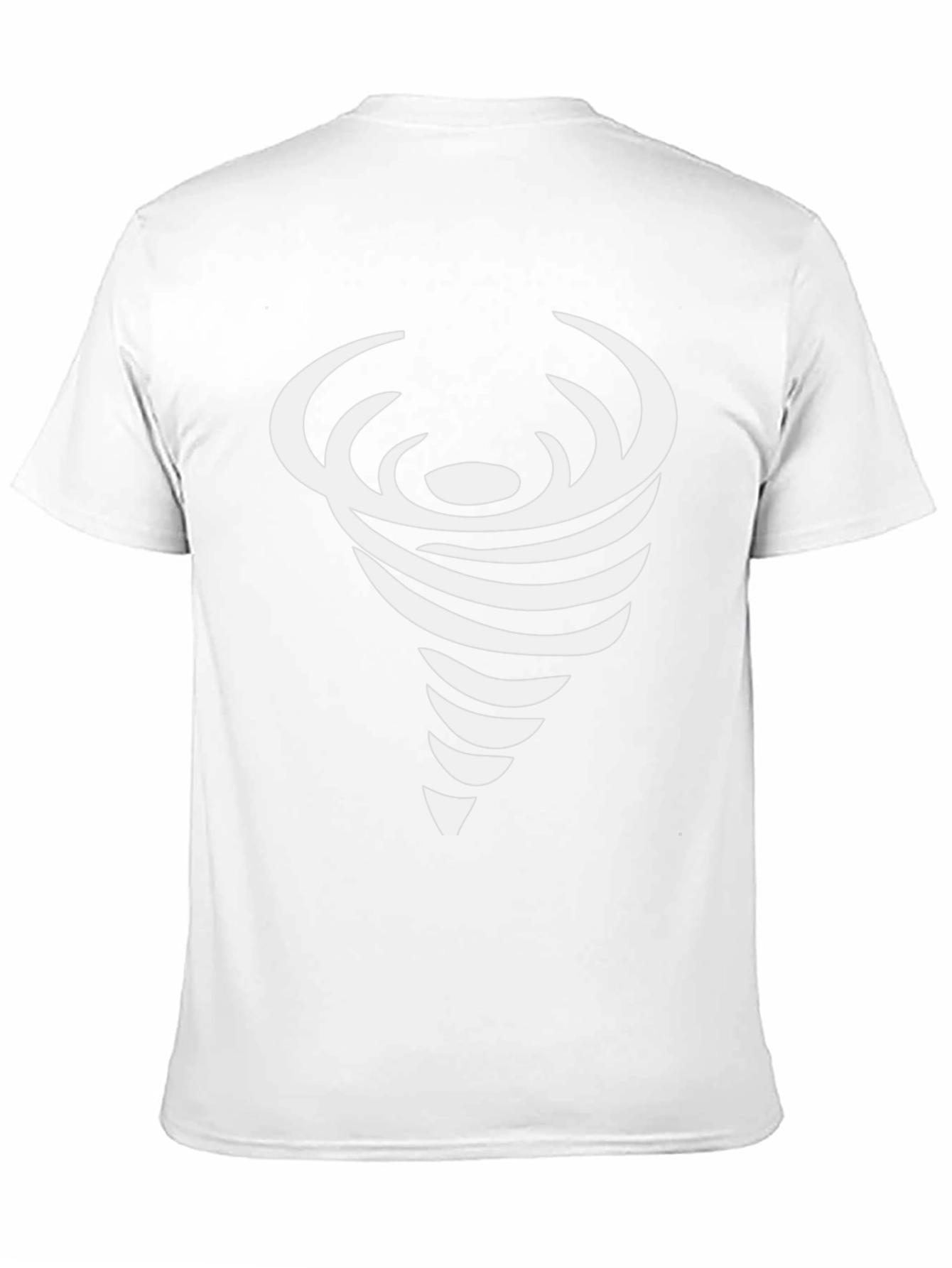 Black T-Shirt with White Vortex Design