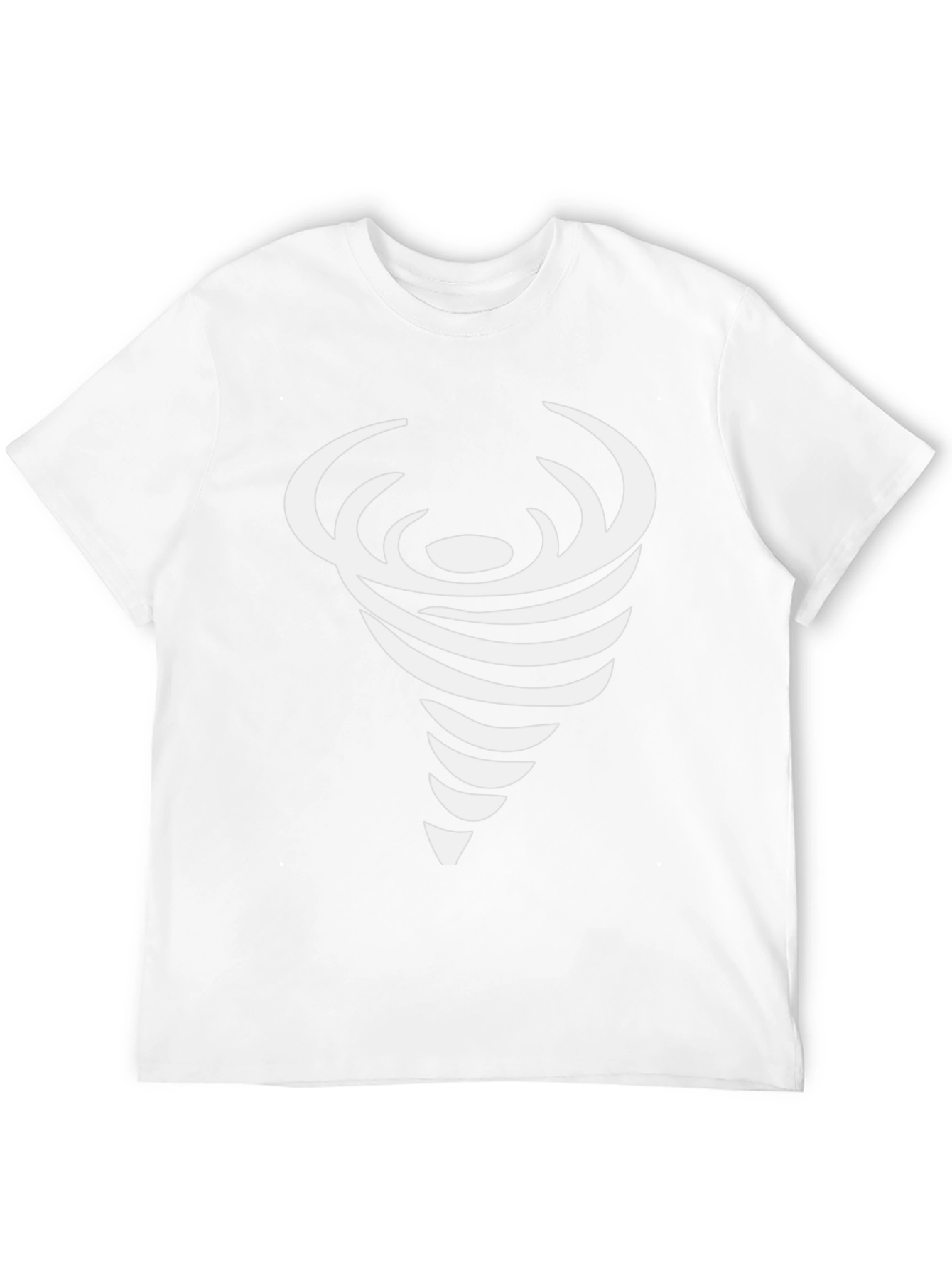 Black T-Shirt with White Vortex Design