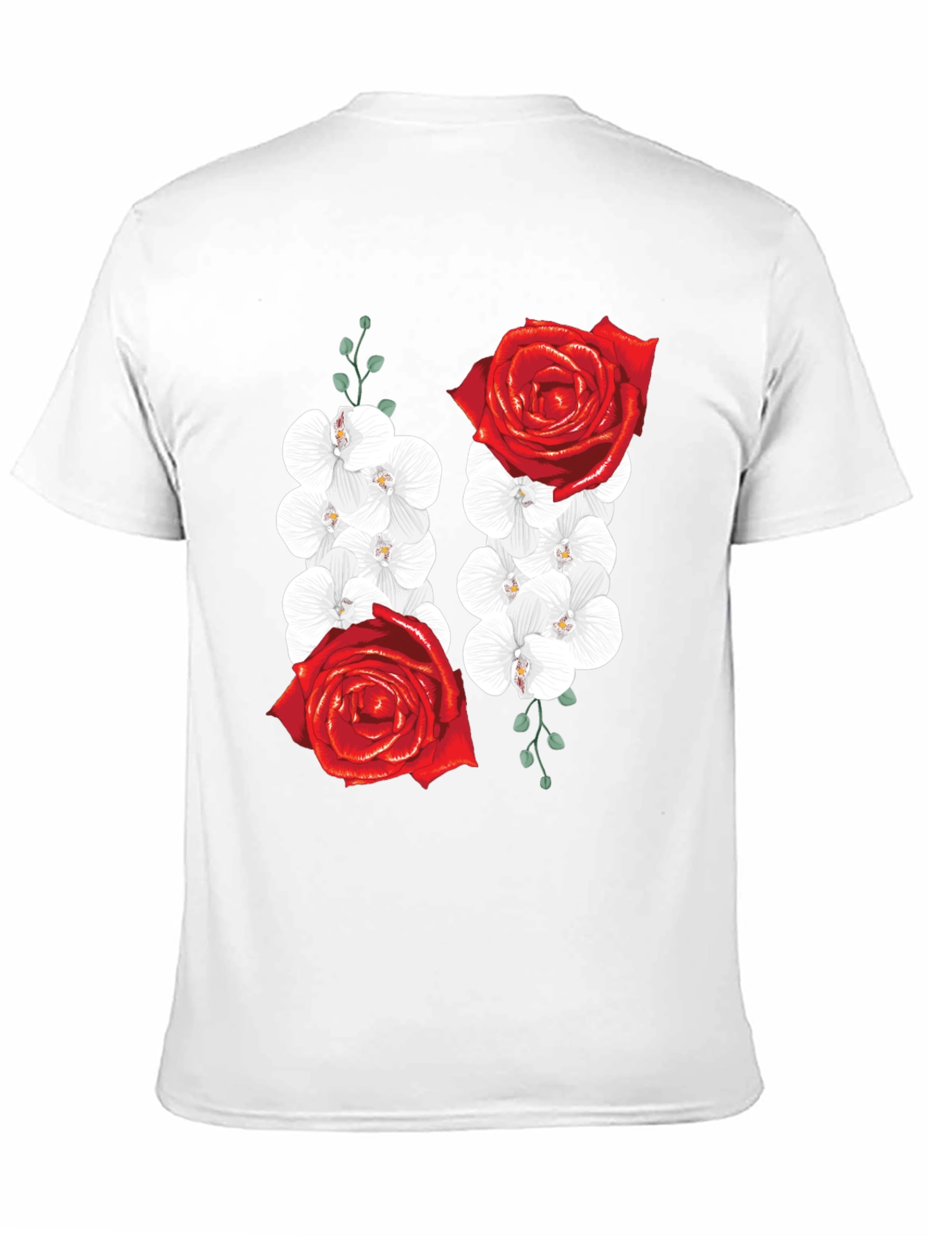 Floral Rose and Orchid Graphic Tee