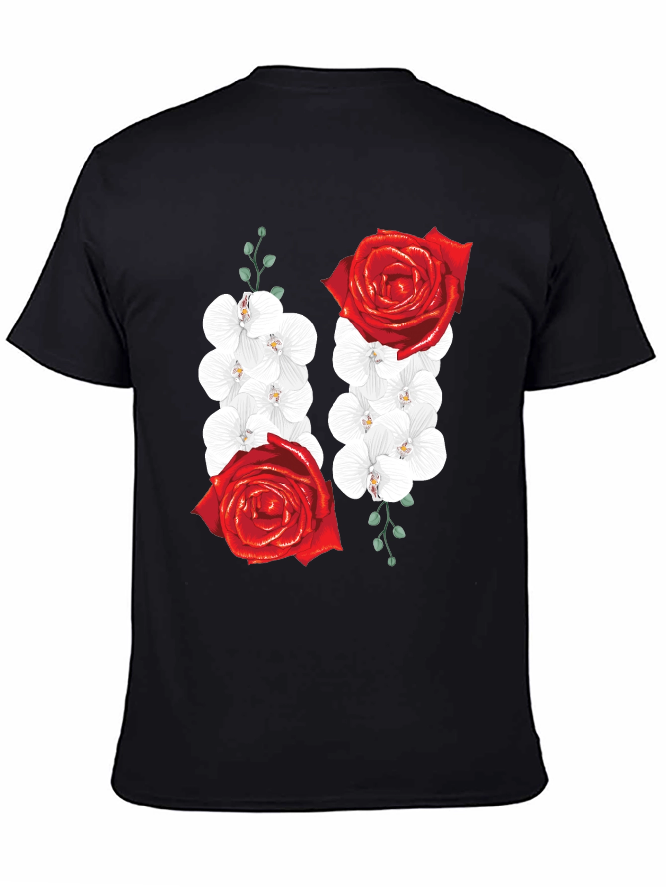 Floral Rose and Orchid Graphic Tee