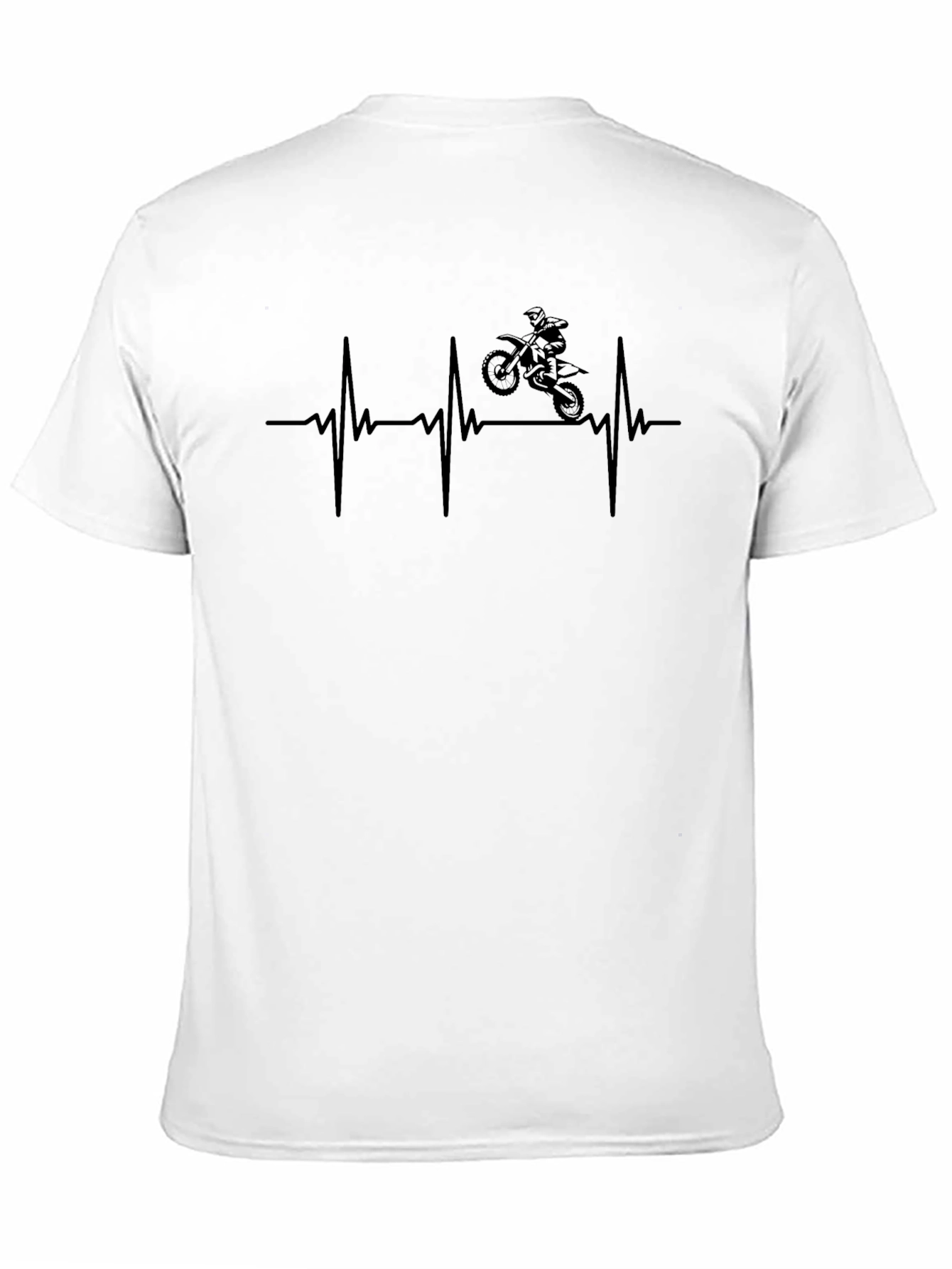 Dirt Bike Heartbeat Graphic T-Shirt
