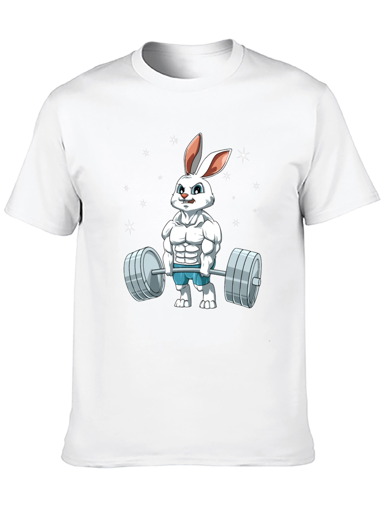 Funny Bunny Gym T-Shirt - Weightlifting Easter Rabbit