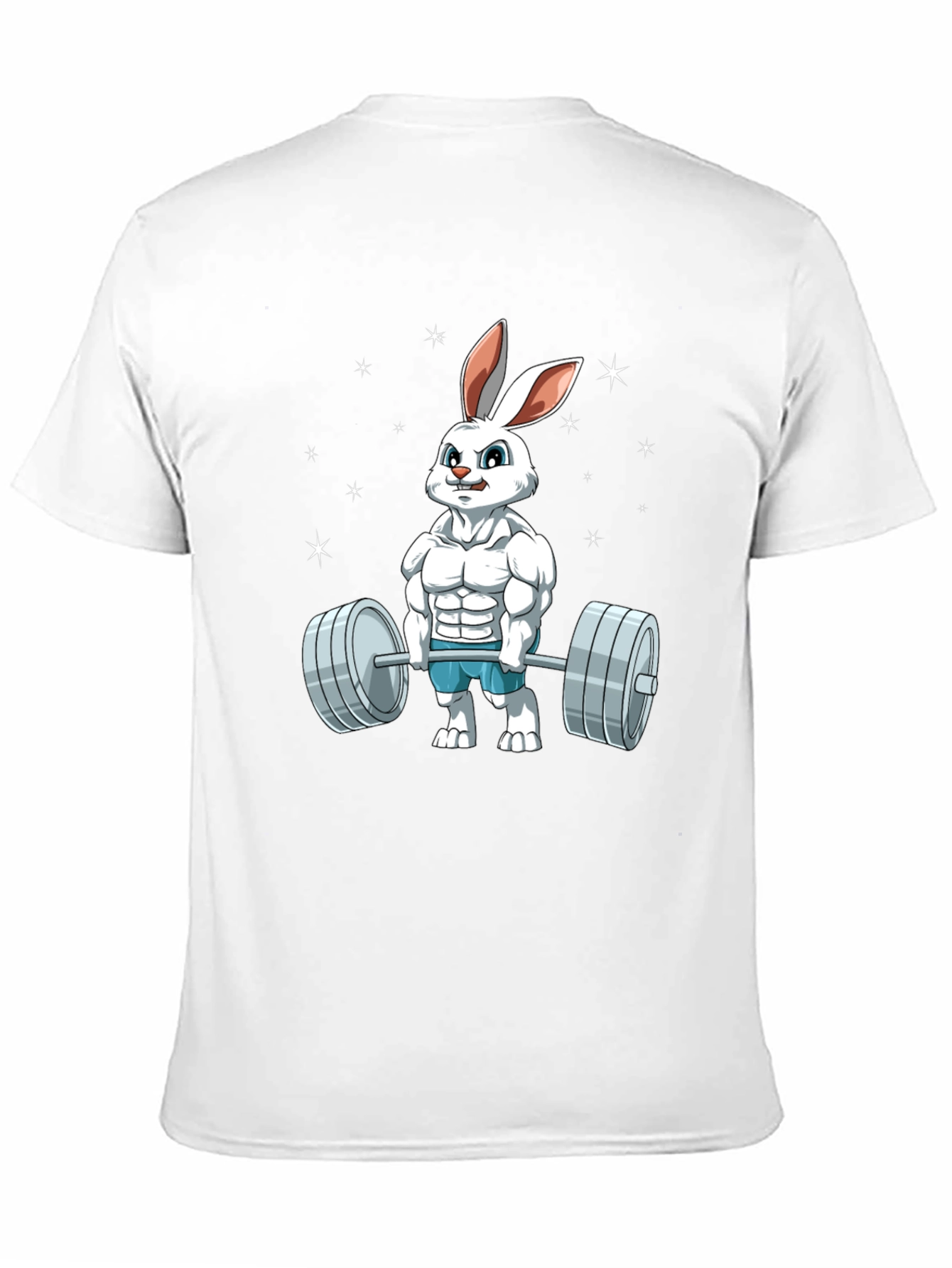 Funny Bunny Gym T-Shirt - Weightlifting Easter Rabbit