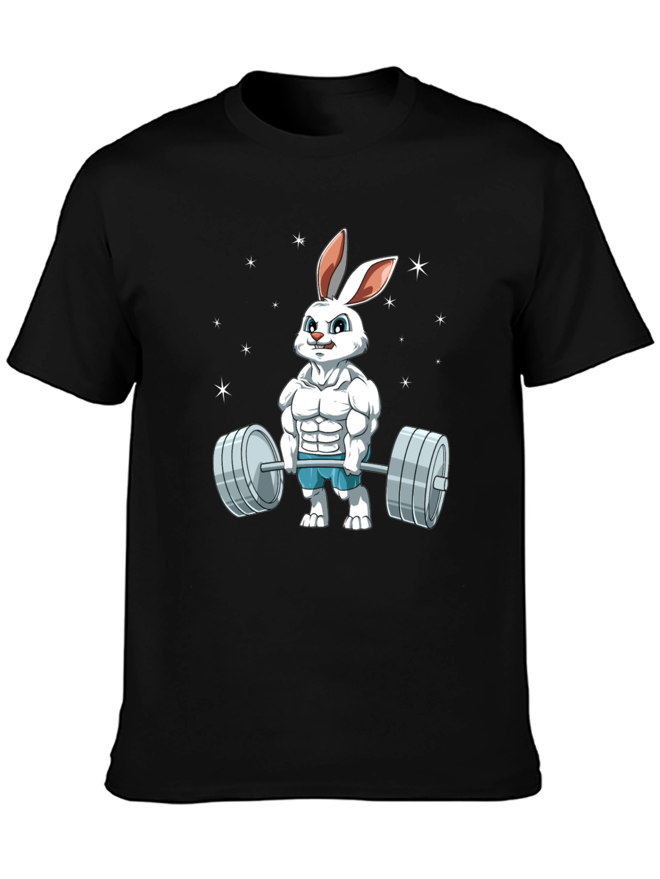 Funny Bunny Gym T-Shirt - Weightlifting Easter Rabbit